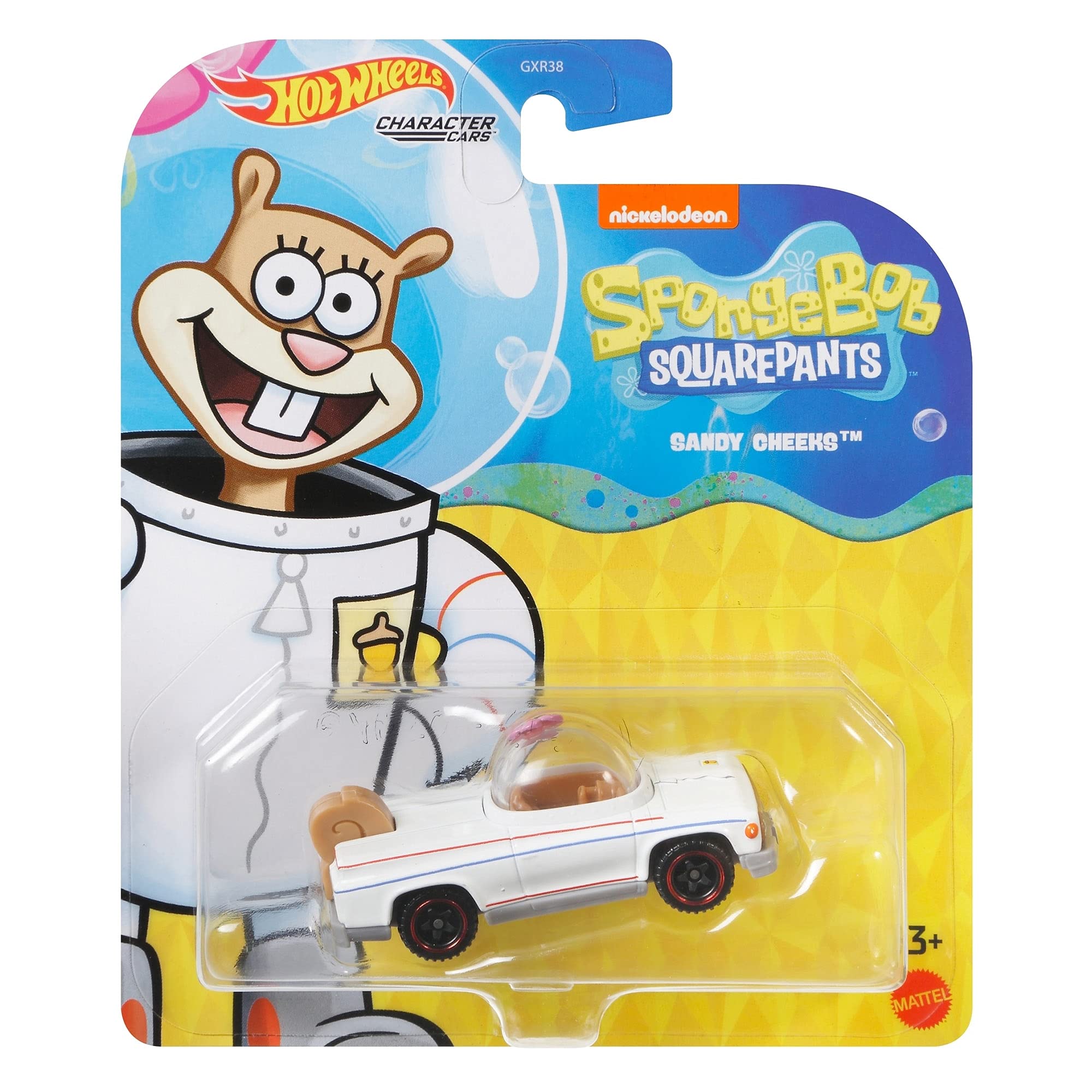 Hot Wheels Spongebob Squarepants Sandy Cheeks Die-Cast Character Car - Collectible Toy Vehicle for Kids & Adults - Perfect for Playtime, Display & Gifts