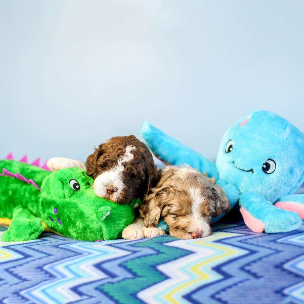 ZippyPaws Grunterz Grunting Plush Dog Toy - Oscar the Octopus Large Interactive Squeaky Toy for Big Dogs - Perfect for Playtime, Training & Cuddling