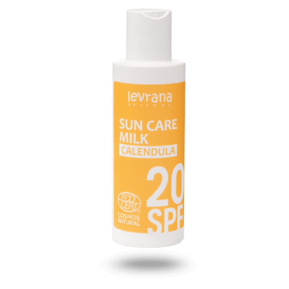 Calendula Face & Body Sunscreen Milk SPF 20 - 150ml Natural Organic Sun Protection for Sensitive Skin | Daily Moisturizing Sunscreen for Outdoor Activities, Beach & Travel
