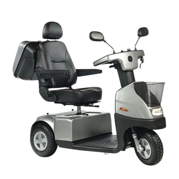 Afikim Afiscooter C3 Standard 3-Wheel Electric Mobility Scooter for Adults - Lightweight Silver Mobility Vehicle with Long Battery Life - Perfect for Shopping, Travel & Outdoor Activities