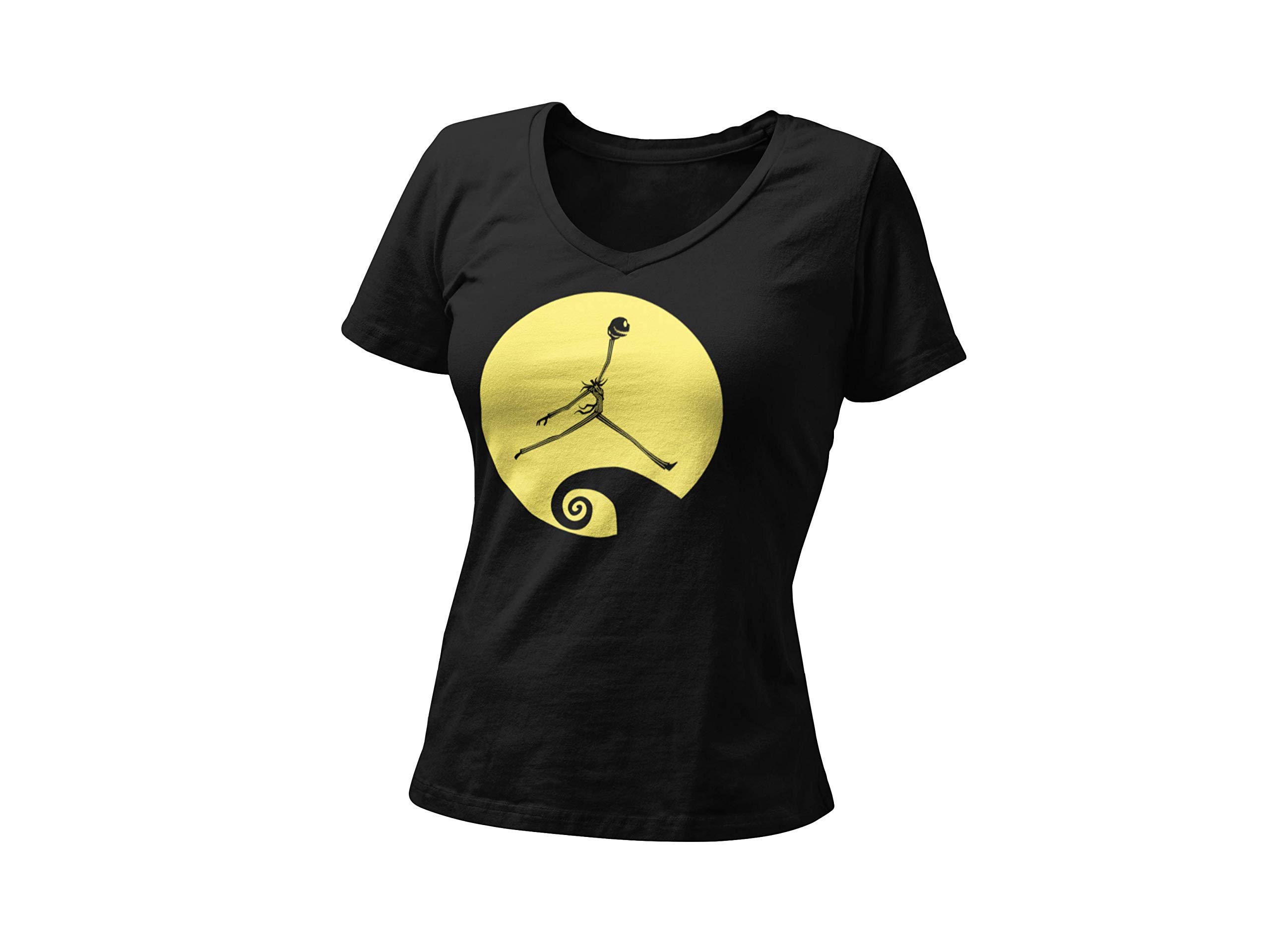 Air Jack Women's Fitted V Neck T-Shirt for Work & Casual Wear