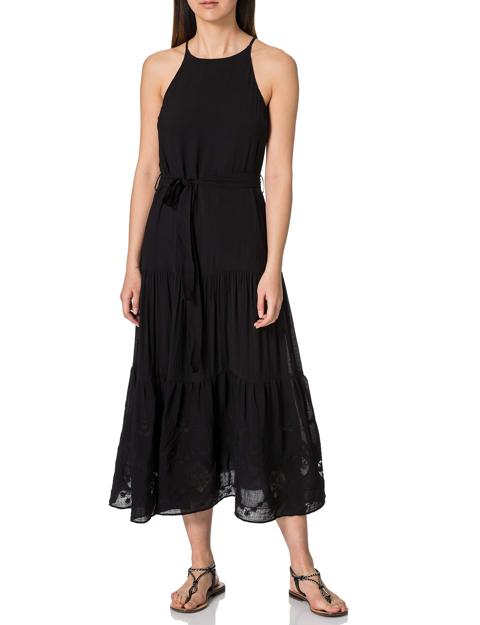 Desigual Women's Floral Woven Dress with Adjustable Straps - Summer Boho Maxi Dress for Beach, Vacation & Casual Outings