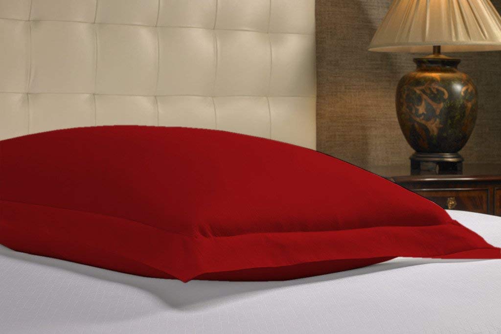 Premium 100% Egyptian Cotton 600 Thread Count Pillowcase Set (2-Pack) - Queen Size, Hypoallergenic & Ultra Soft, Blood Red - Perfect for Bedroom Luxury, Hotel Style Comfort & Allergy Relief