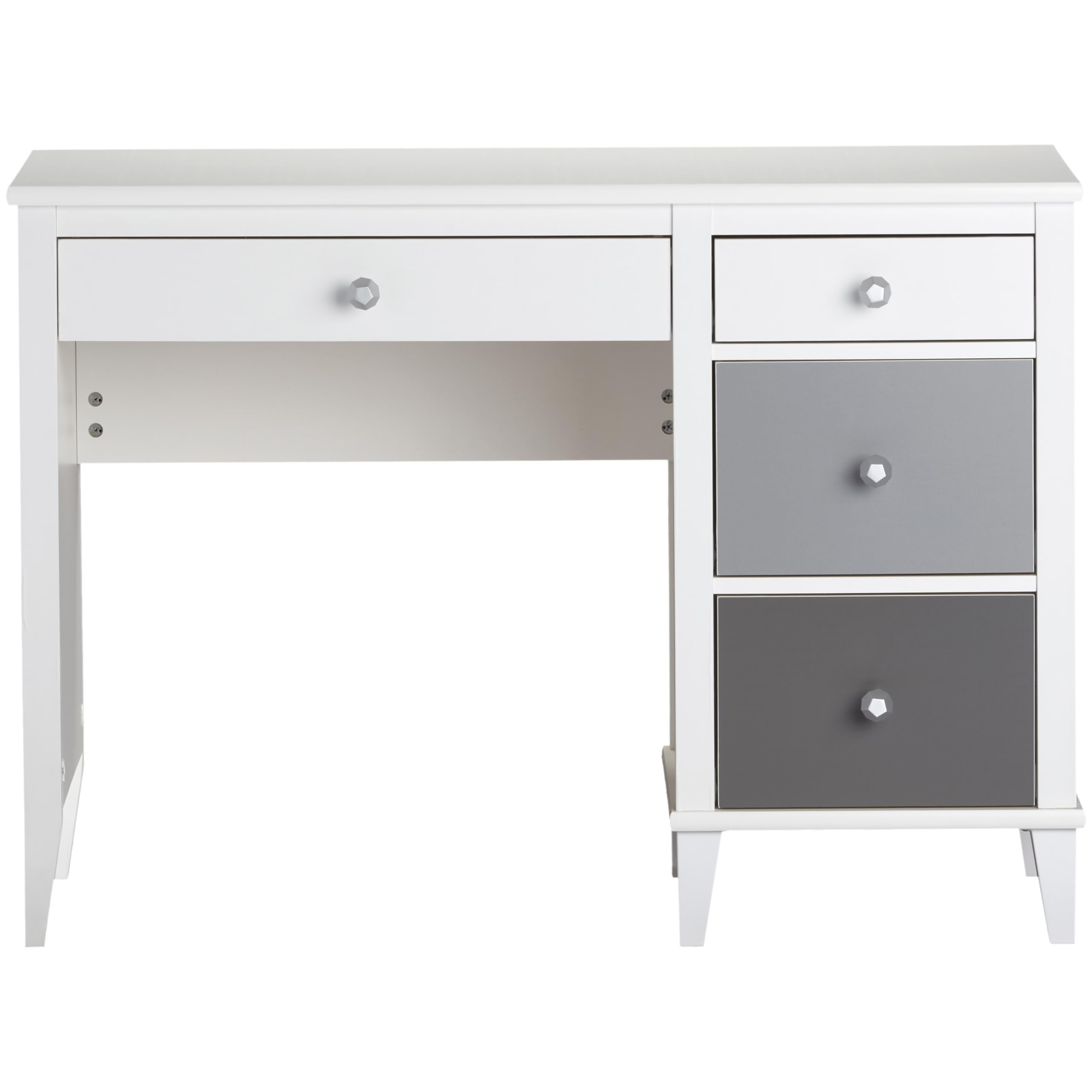 Little Seeds Monarch Hill Poppy Kids Study Desk with Grey Drawers - Perfect for Homework, Drawing & Small Space Bedrooms