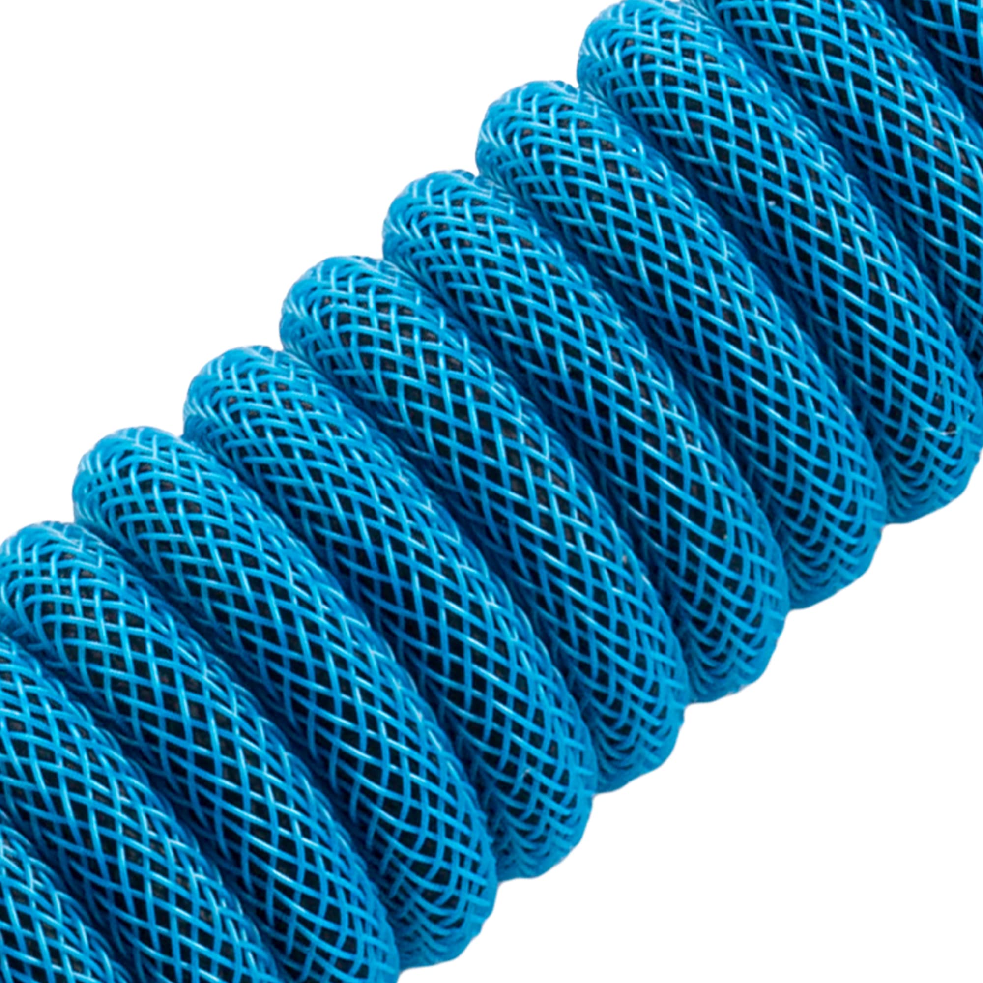 CableMod Pro Coiled Keyboard Cable - Spectrum Blue USB A to Micro USB 150cm | Premium Aviator Style USB Cable for Mechanical Keyboards, Gaming Setup & Office Workstation