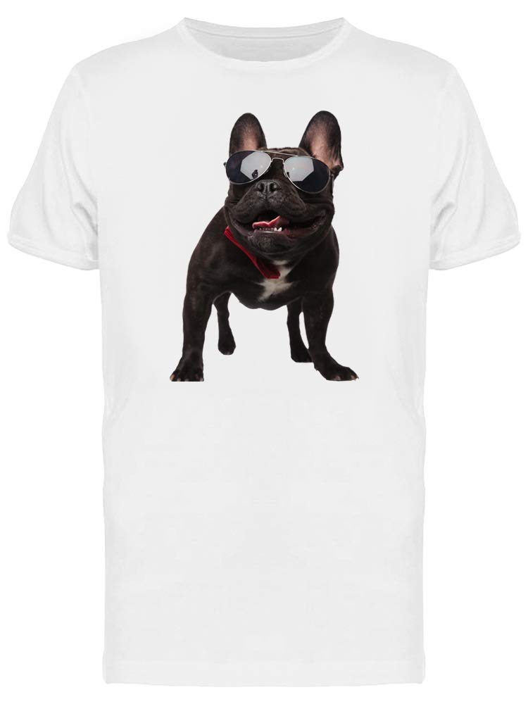 Smartprints French Bulldog & Sunglasses Graphic T-Shirt for Men | Trendy Casual Wear for Outings & Street Style