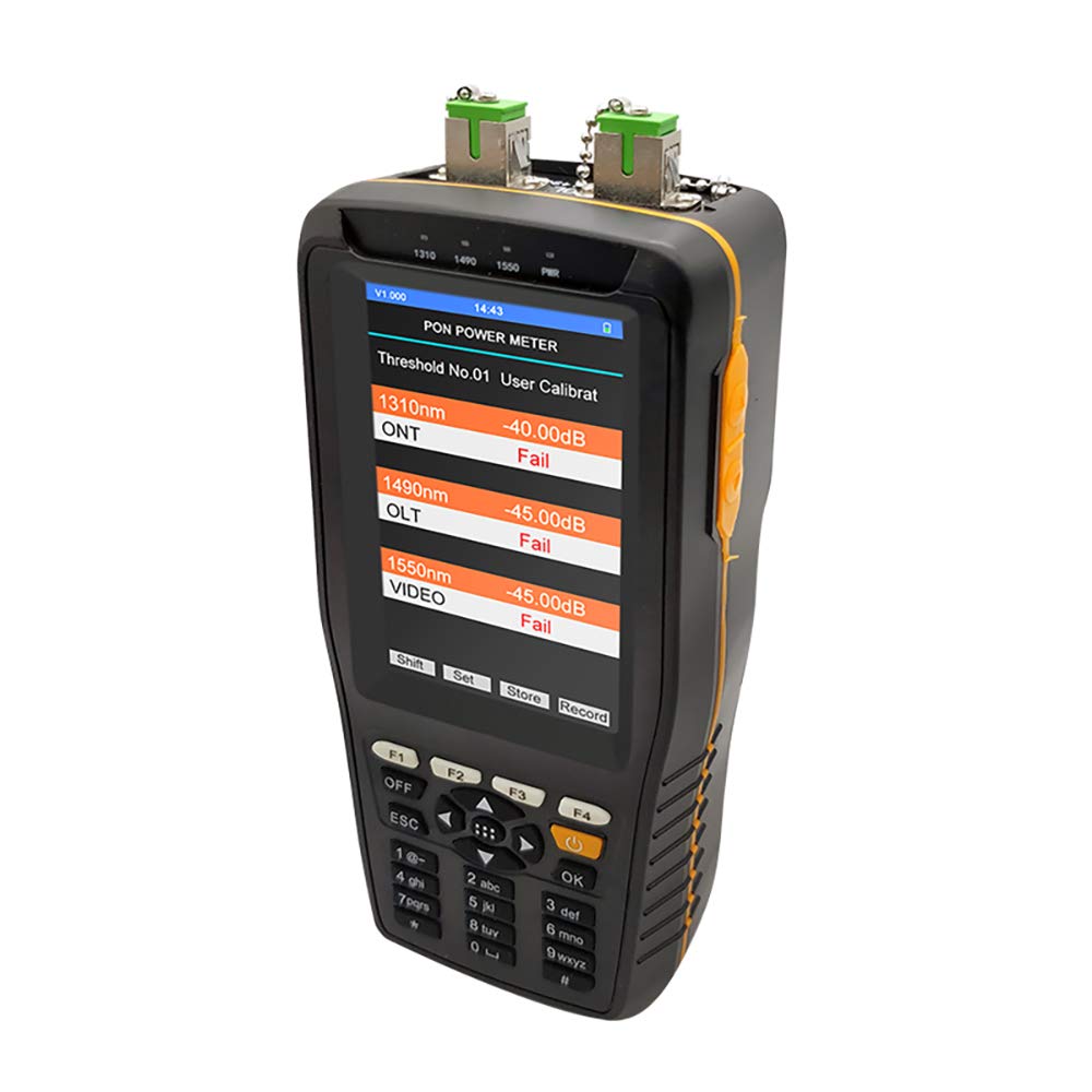 TM70B PON Power Meter with Visual Fault Locator - 3-in-1 Fiber Optic Tester for PON Network Installation & Maintenance | Perfect for FTTH, GPON, and EPON Testing in Telecom Engineering