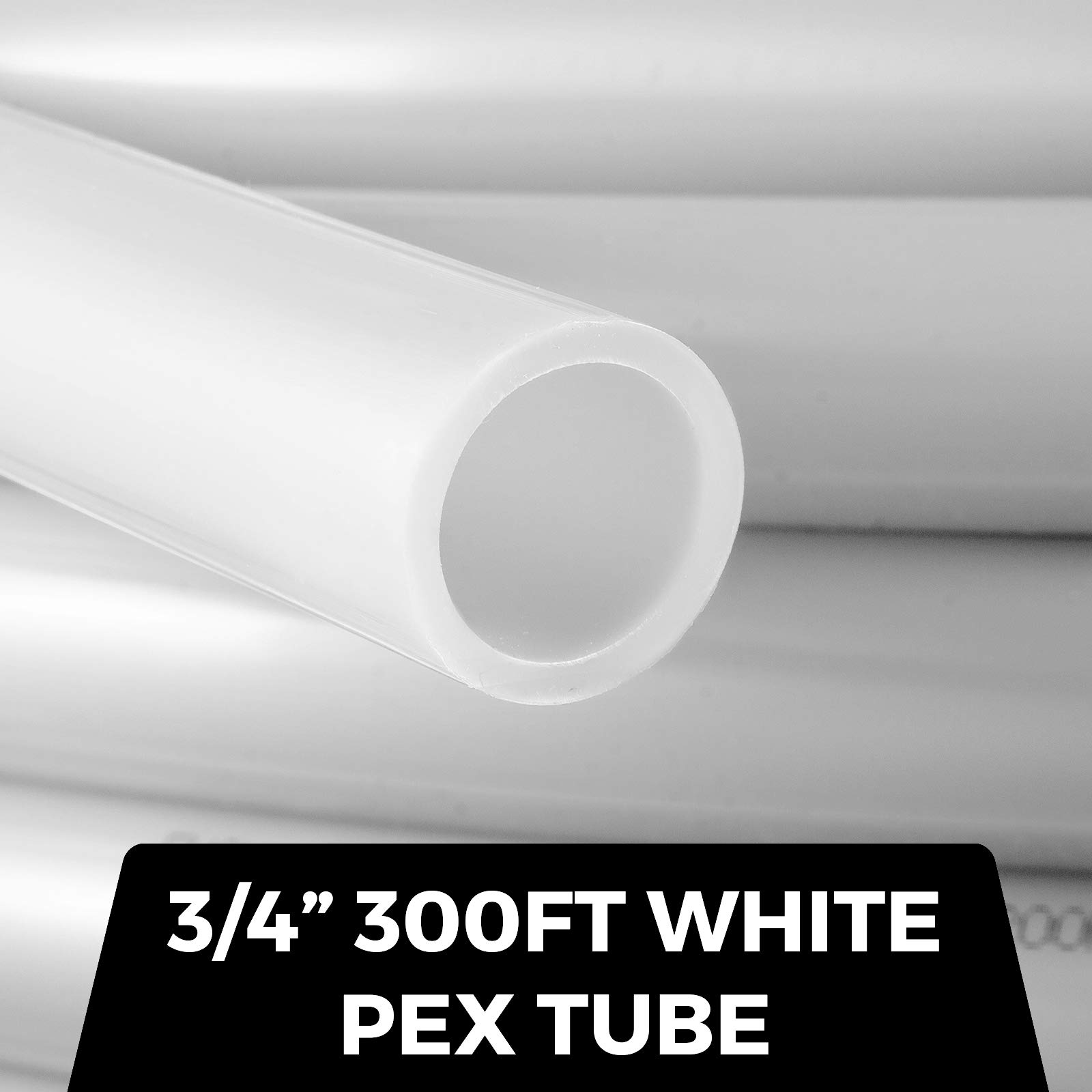 Happybuy 3/4 Inch 300 Feet Oxygen Barrier PEX Tubing Coil - EVOH PEX-B Pipe for Radiant Floor Heating | Residential & Commercial Use | Hydronic Heating Systems, Snow Melting Applications