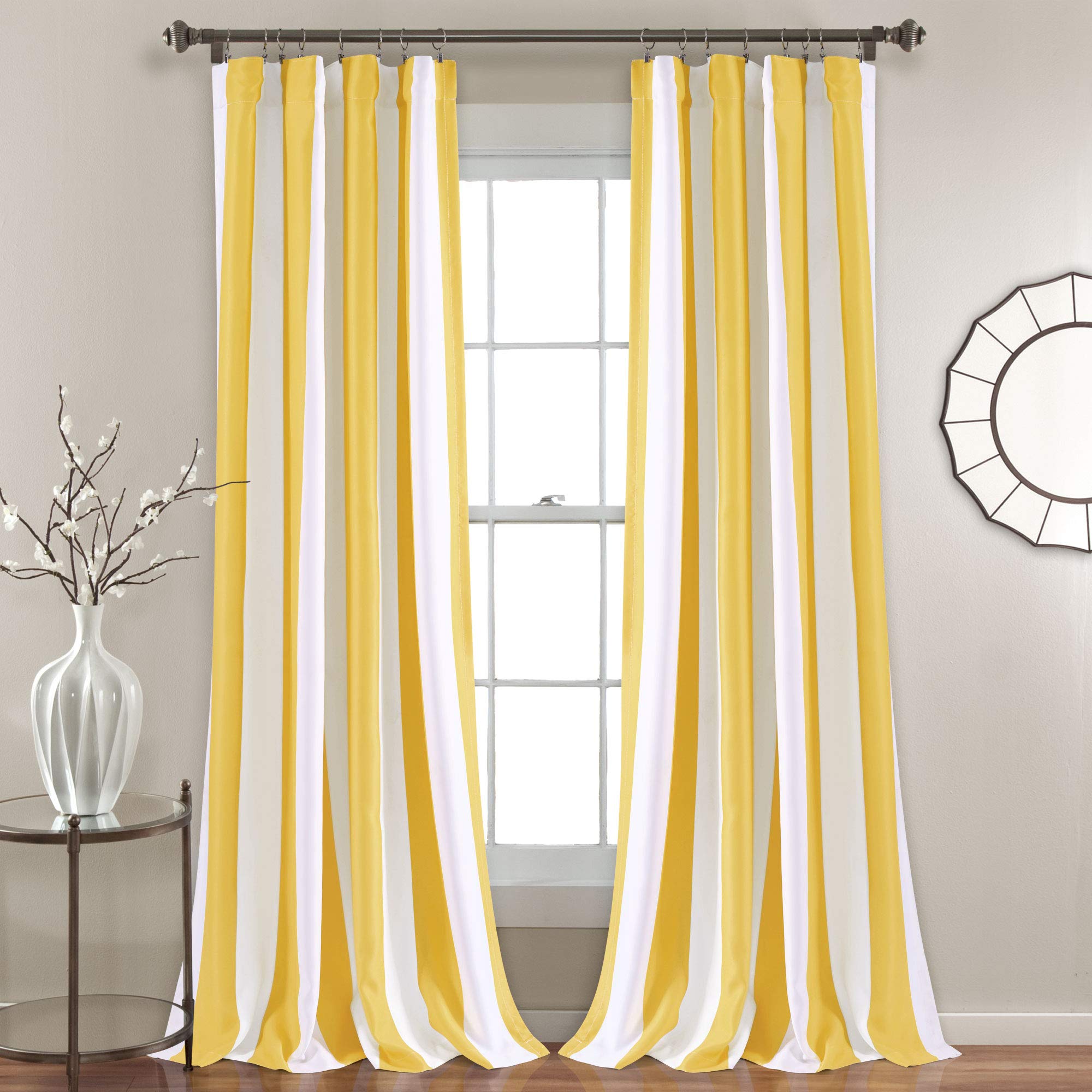 Lush Decor Wilbur Stripe Light Filtering Curtains 84x52