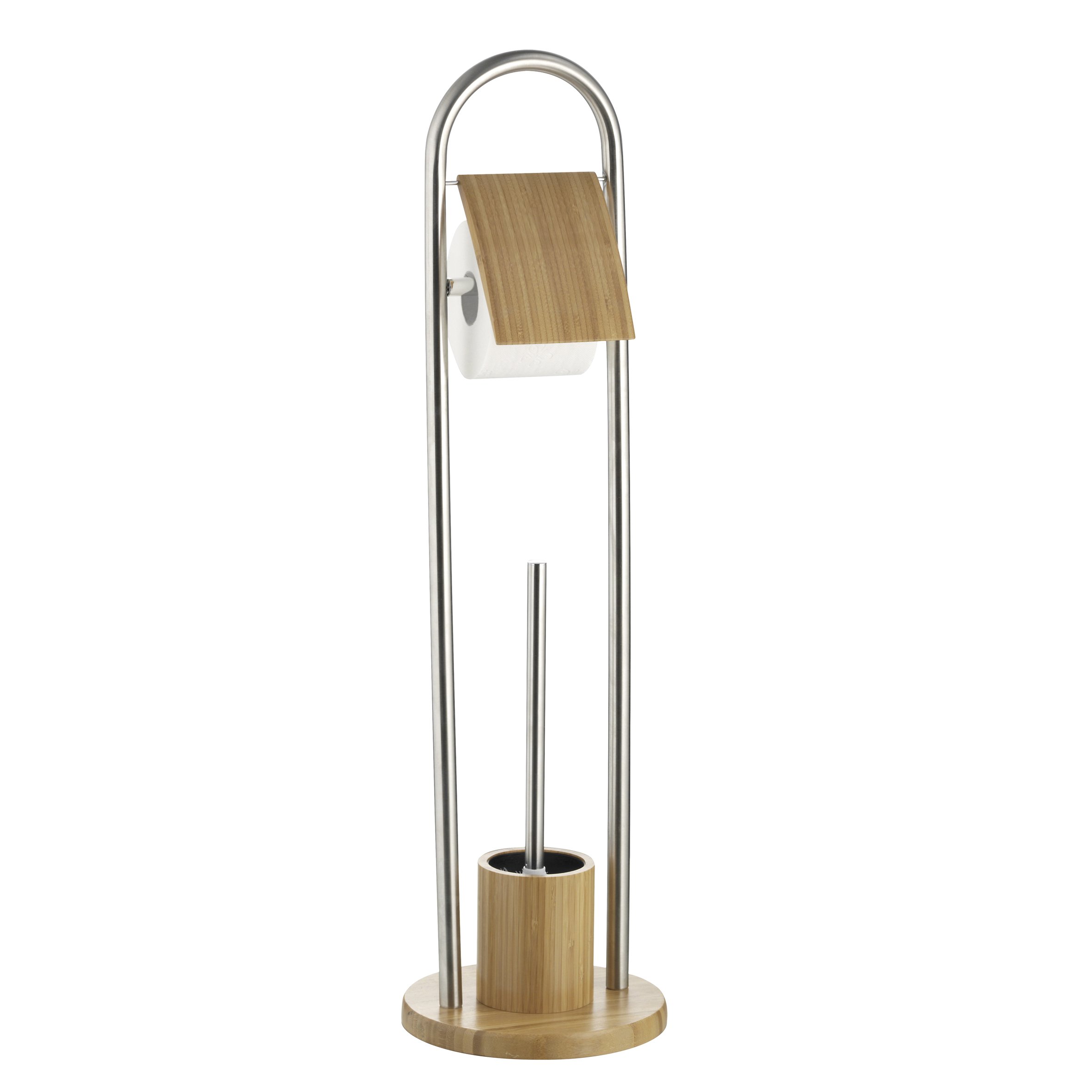 Bonja 80 cm Toilet Paper Holder and Toilet Brush Set - Modern Bathroom Accessories for WC, Home & Office Use