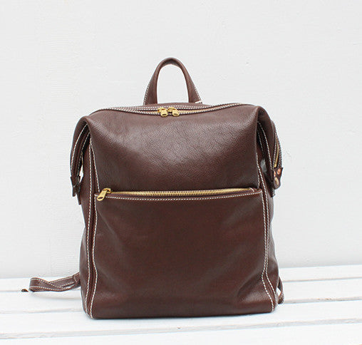 Premium Italian Leather Backpack for Women - Stylish & Durable Travel, Work & Everyday Use