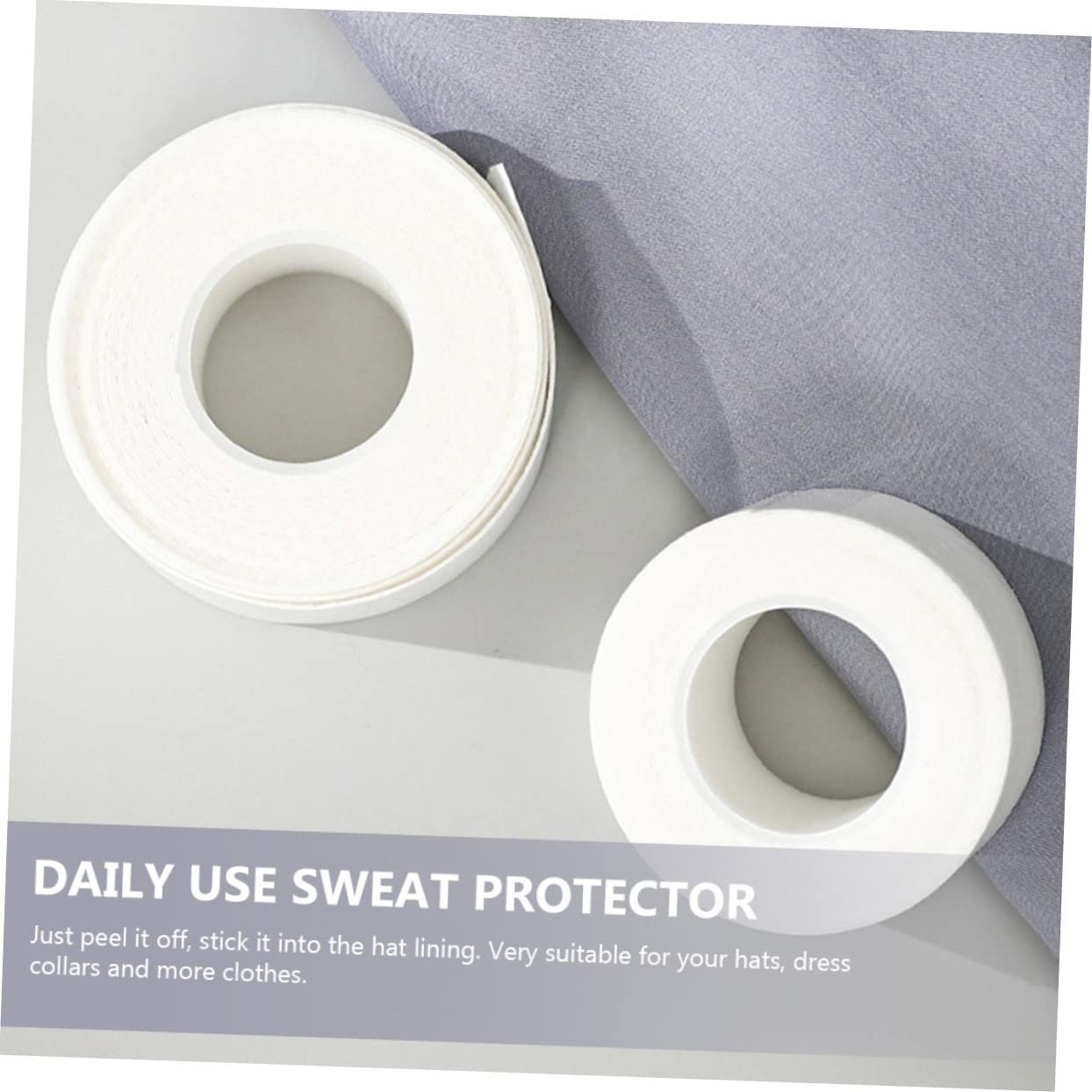 6 Rolls Disposable Sweat Absorbent Pads for Shirts - Collar & Cuff Protectors (6PCS) | Prevent Sweat Stains & Odor for Work, Gym & Daily Wear