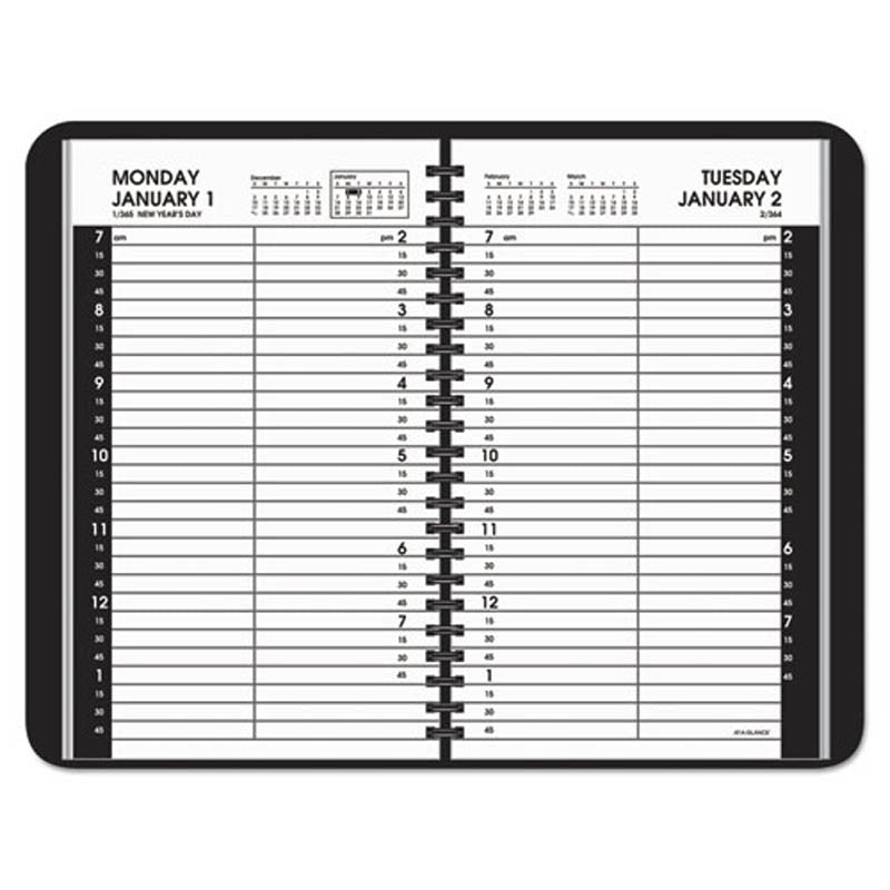 2026 Daily Appointment Planner - 15 Minute Time Slots, 4 7/8
