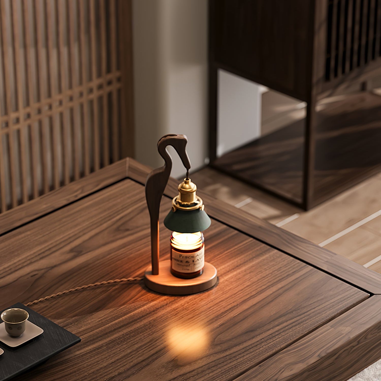 Heron Glow Candle Warmer Lamp - Elegant Electric Wax Melter for Home Fragrance, Perfect for Bedroom, Living Room, and Spa Relaxation