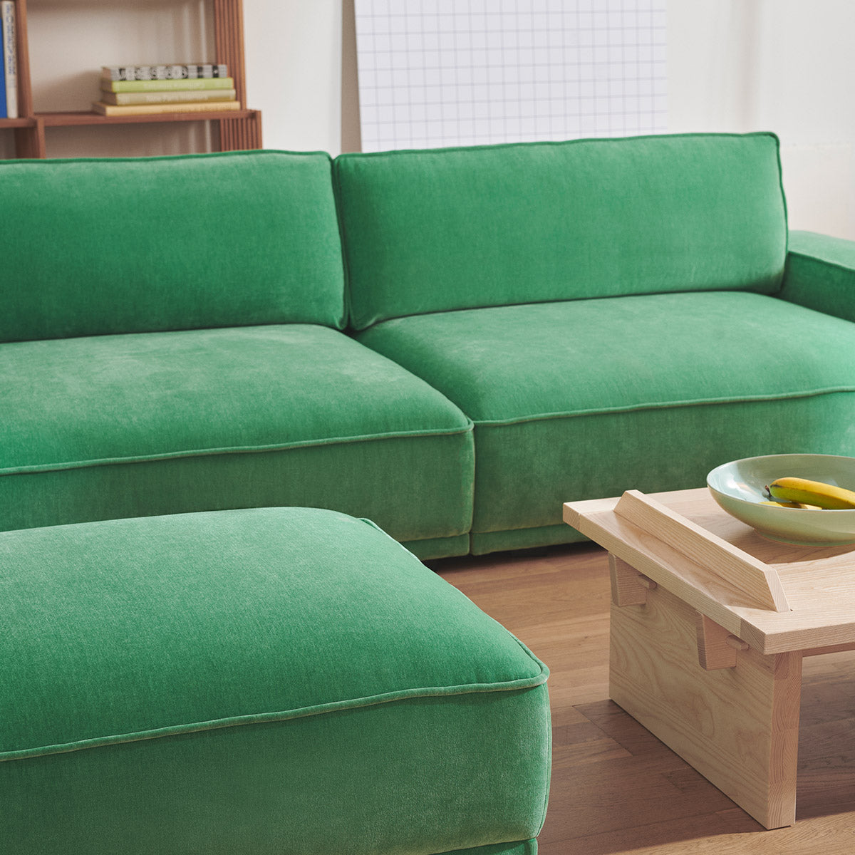 Leonora Fabric Storage Ottoman with Tufted Top - Stylish Footrest, Coffee Table & Extra Seating for Living Room, Bedroom & Dorm
