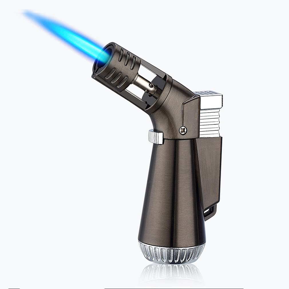 Windproof Jet Flame Lighter - Refillable Butane Torch for Camping & Hiking