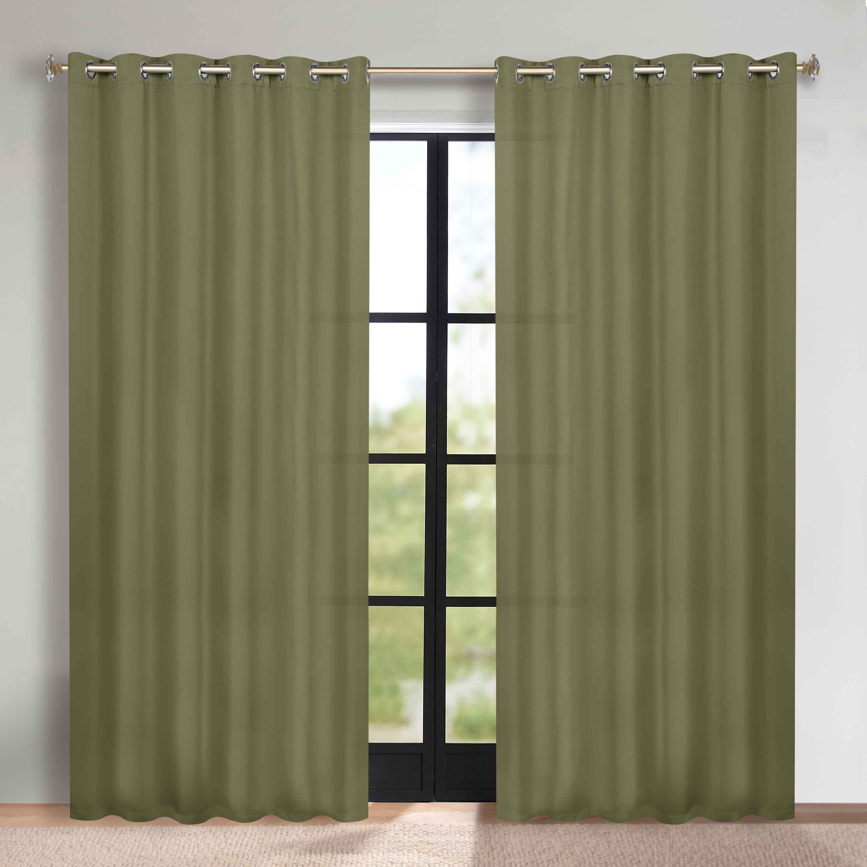 Classic Modern Solid Blackout Curtain Panels - Set of 2 for Bedroom & Living Room - Light Blocking Thermal Insulated Window Drapes for Home Decor