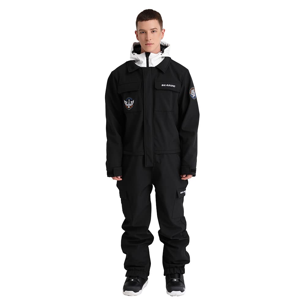 SEARIPE Women's & Men's Waterproof Ski Suit - Thermal Snowboard Jumpsuit for Winter Sports & Outdoor Activities | Warm One-Piece Snowsuit for Skiing, Snowboarding & Cold Weather Adventures