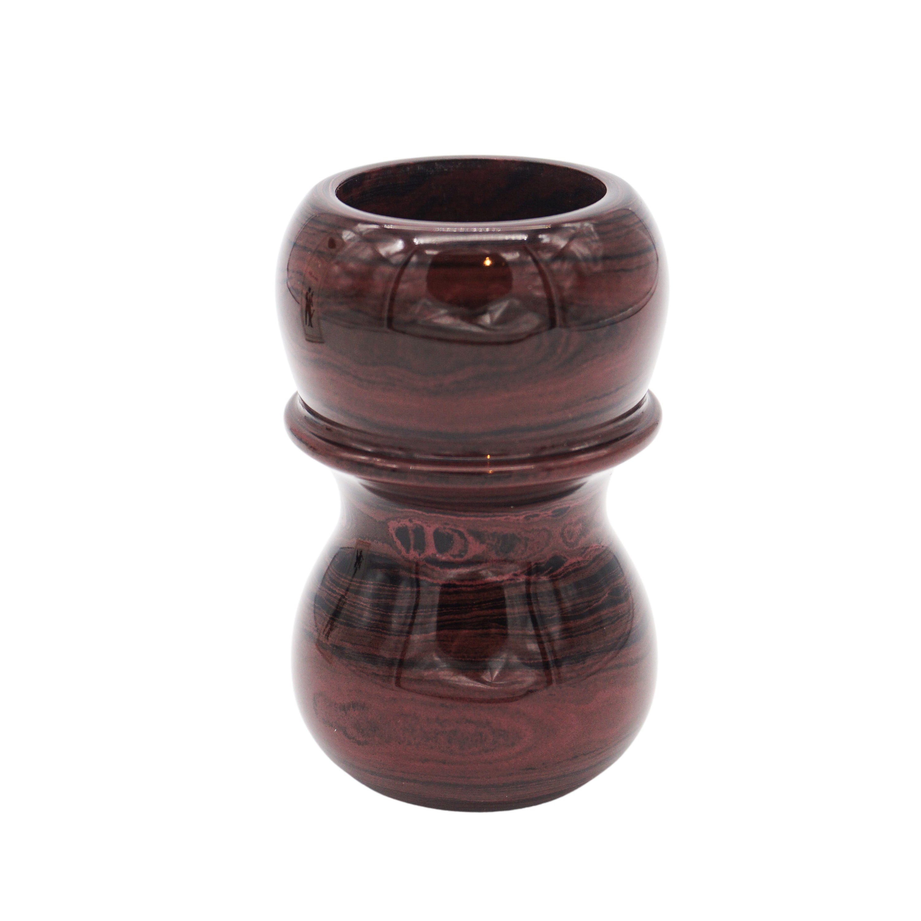 Premium Handcrafted Raspberry Ebonite Shaving Brush Handle - Fits 24mm & 26mm Knots - Perfect for Wet Shaving & Barber Shop Grooming Rituals