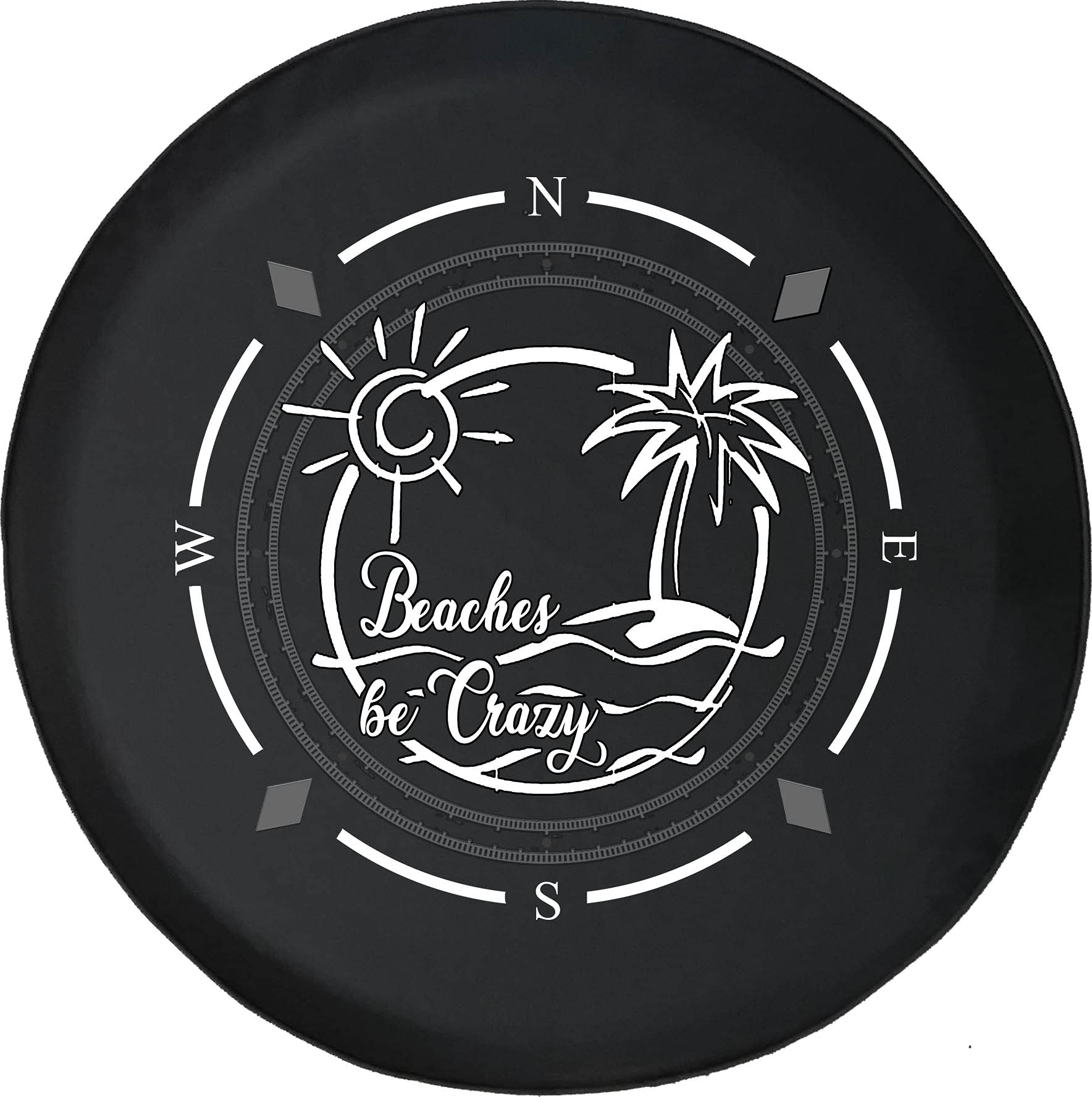 American Unlimited Spare Tire Cover with Compass Design - Durable SUV, Trailer & RV Wheel Protector for Off-Road Adventures & Beach Trips