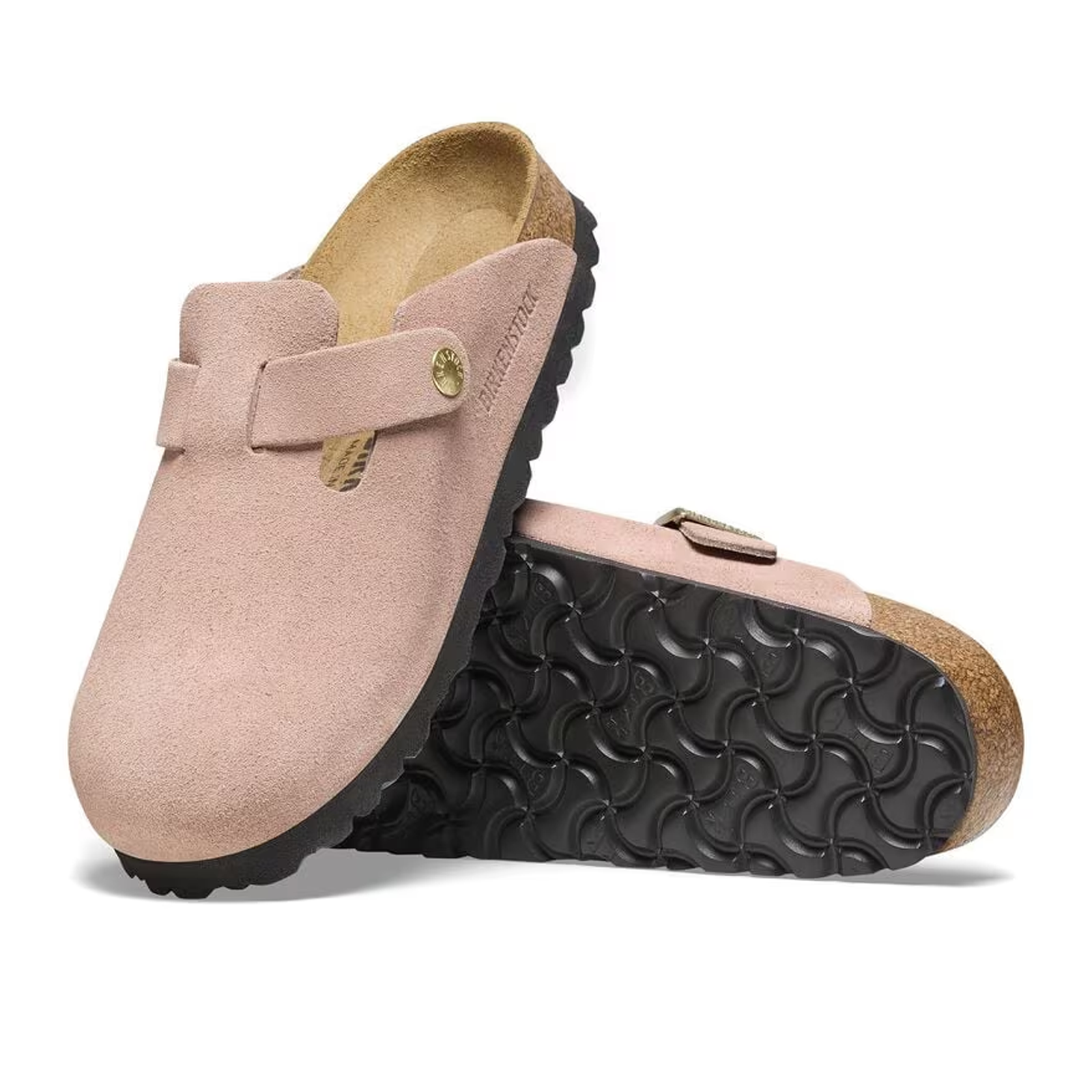 Birkenstock Boston Narrow Clog for Women - Light Rose Suede Comfort Shoes | Perfect for Home, Office & Casual Wear