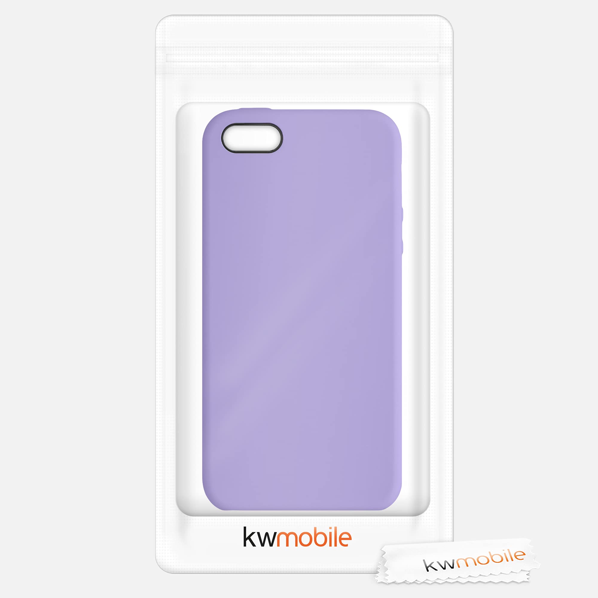 kwmobile Soft TPU Silicone Phone Case Compatible with Apple iPhone SE (1st Gen 2016) / iPhone 5 / iPhone 5S - Violet Purple Protective Cover for Everyday Use & Drop Protection
