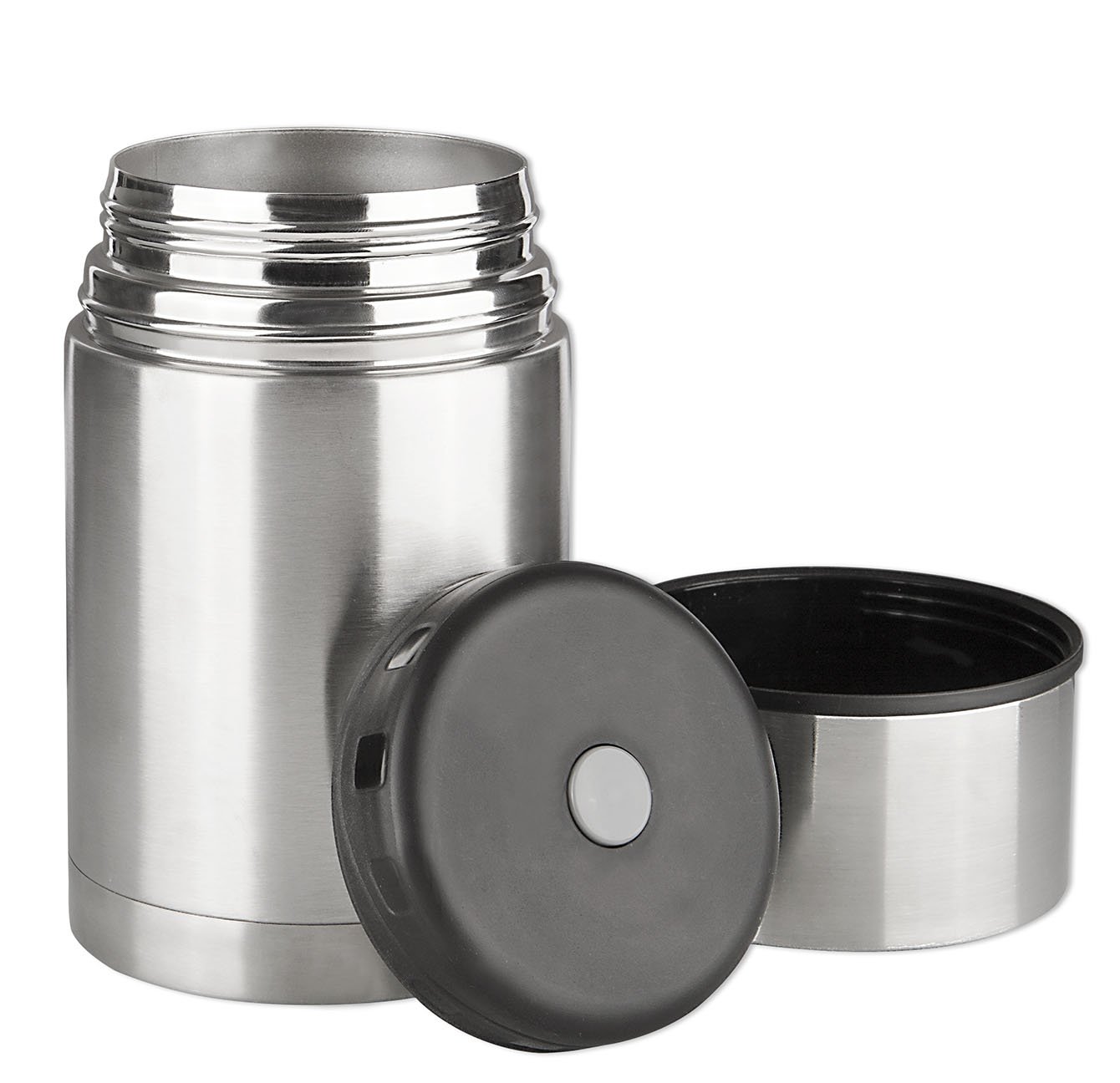 Premium Stainless Steel Vacuum Food Storage Container - 10 x 15 x 20 cm (Silver) | Airtight Kitchen Organization for Meal Prep, Leftovers & Pantry Storage