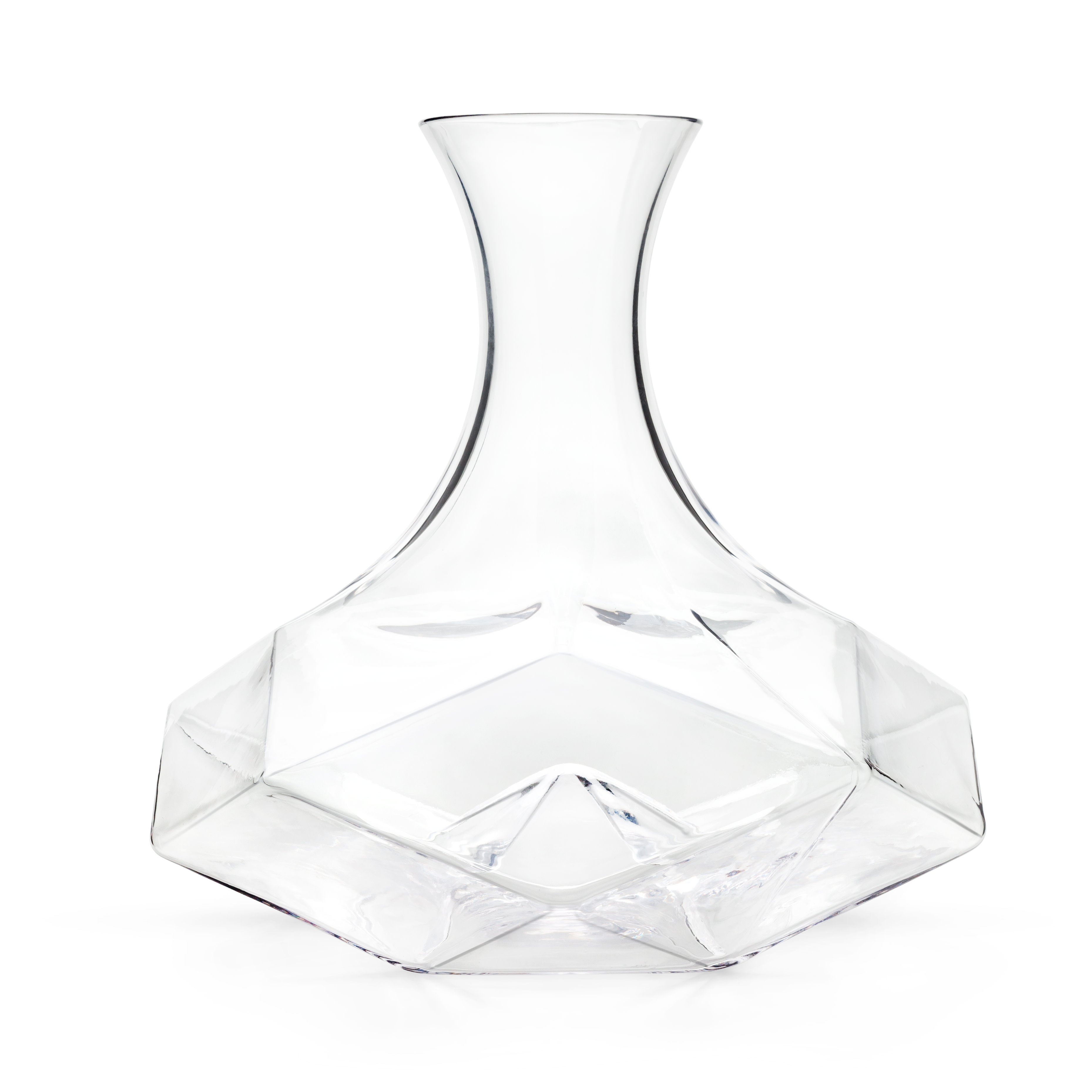 Elegant Seneca Faceted Crystal Wine Decanter - Premium Lead-Free Glass Carafe for Red Wine Aeration & Decanting - Perfect for Dinner Parties, Wine Tasting & Home Bar Decor