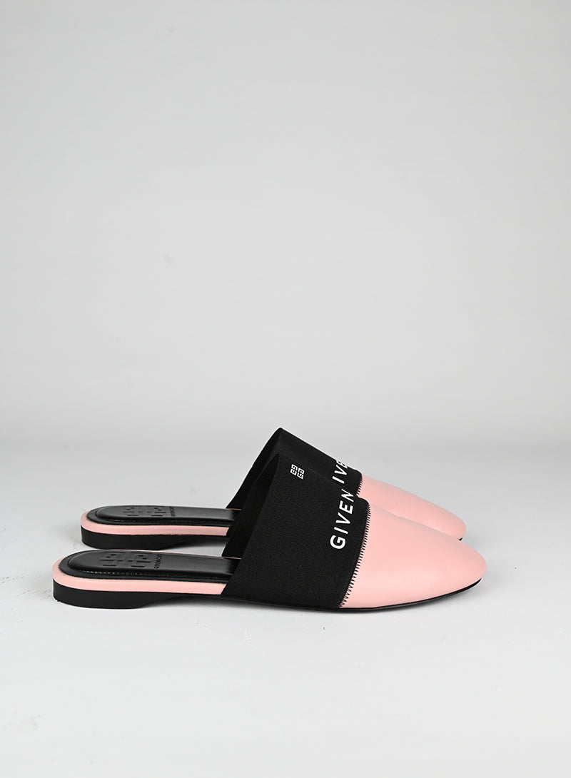 Givenchy Women's Mules - Flat Shoes in Pink & Black | Size 37 | Comfortable Slip-Ons for Casual Wear & Office Outfits