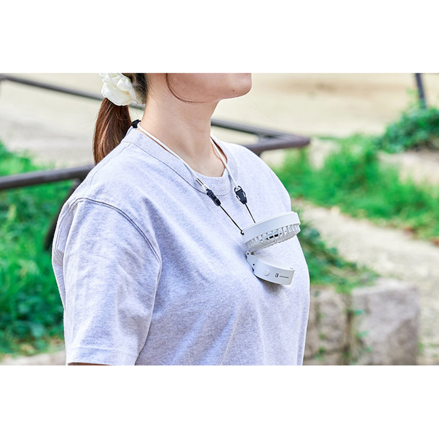LIFEON 5-Way Hands-Free Mini Fan - Portable Personal Cooling Fan for Office, Home, Gym & Travel - Adjustable Neck & USB Rechargeable