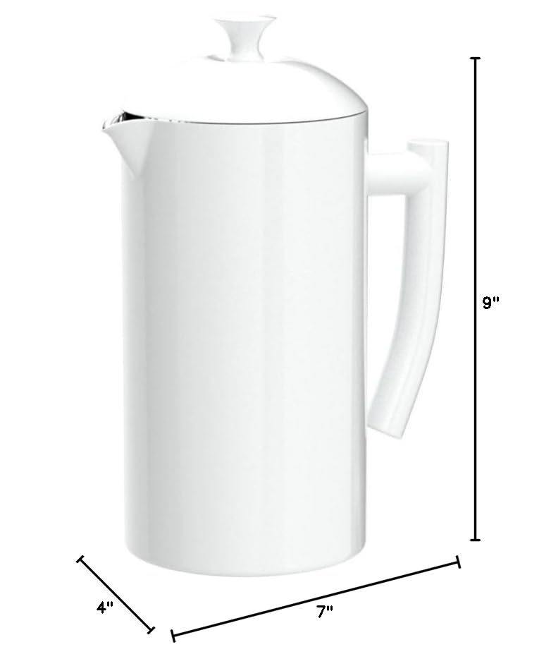 Frieling 34 oz Double-Walled Stainless Steel French Press Coffee Maker - Insulated Camping & Travel Coffee Pot - Perfect for Home, Office & Outdoor Adventures