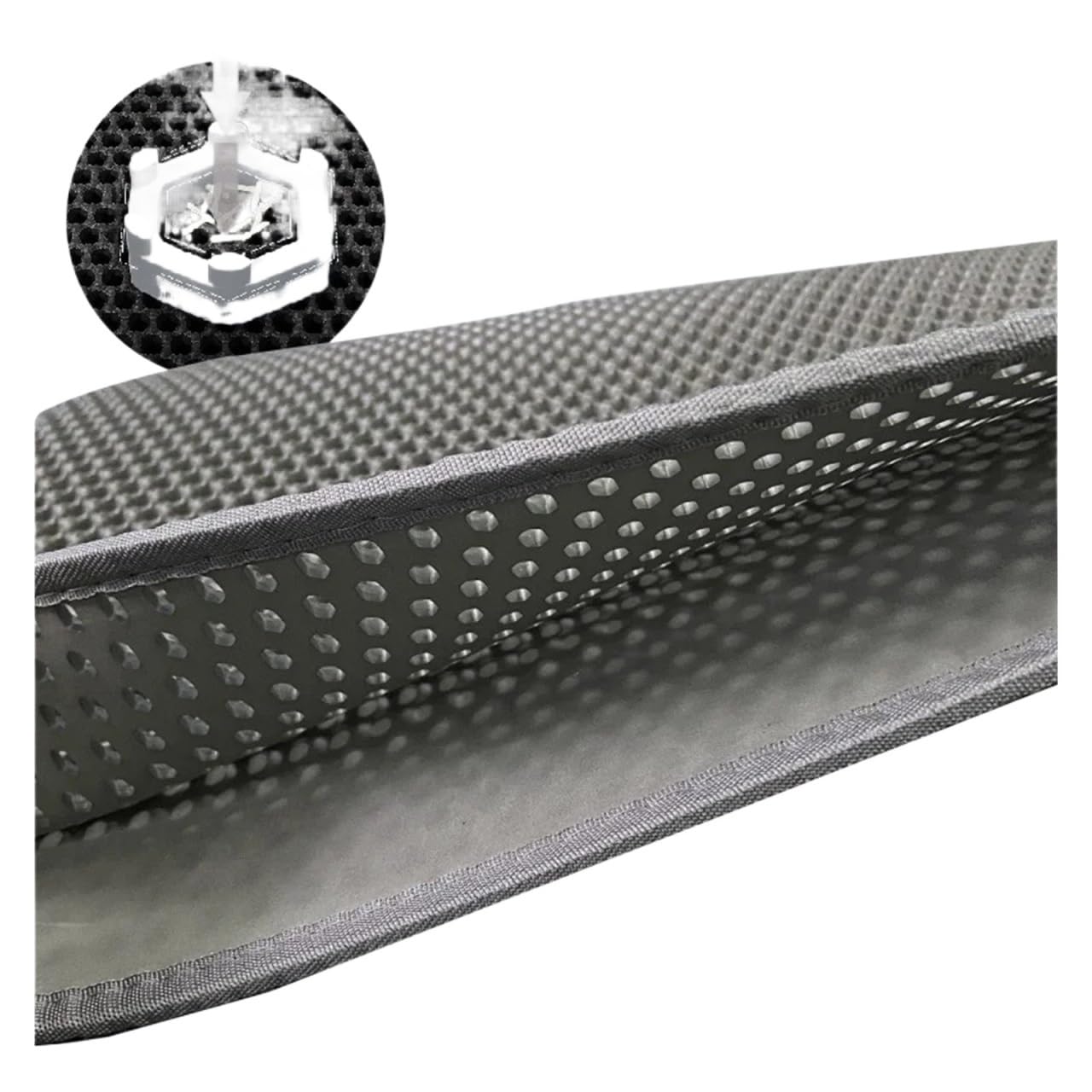Premium Double Layer Cat Litter Mat - Waterproof Litter Box Tray Rug for Cats (55x75cm, Gray) | Non-Slip Floor Protector | Ideal for Litter Box Areas, Entryways & Pet Rooms
