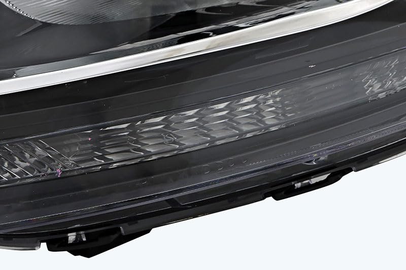 Kia Rio Sedan EX/LX Headlight Assembly Set - Compatible with 2012-2017 Models (Driver & Passenger Side) | Halogen Replacement Lamps for Improved Night Visibility & Safety Driving