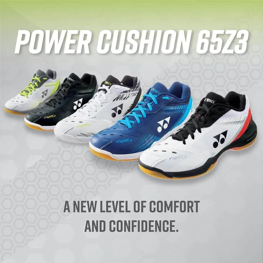 Yonex Power Cushion 65 Z3 Men's Badminton Shoes - White Tiger Colorway | Lightweight Cushioned Court Shoes for Indoor Sports & Training