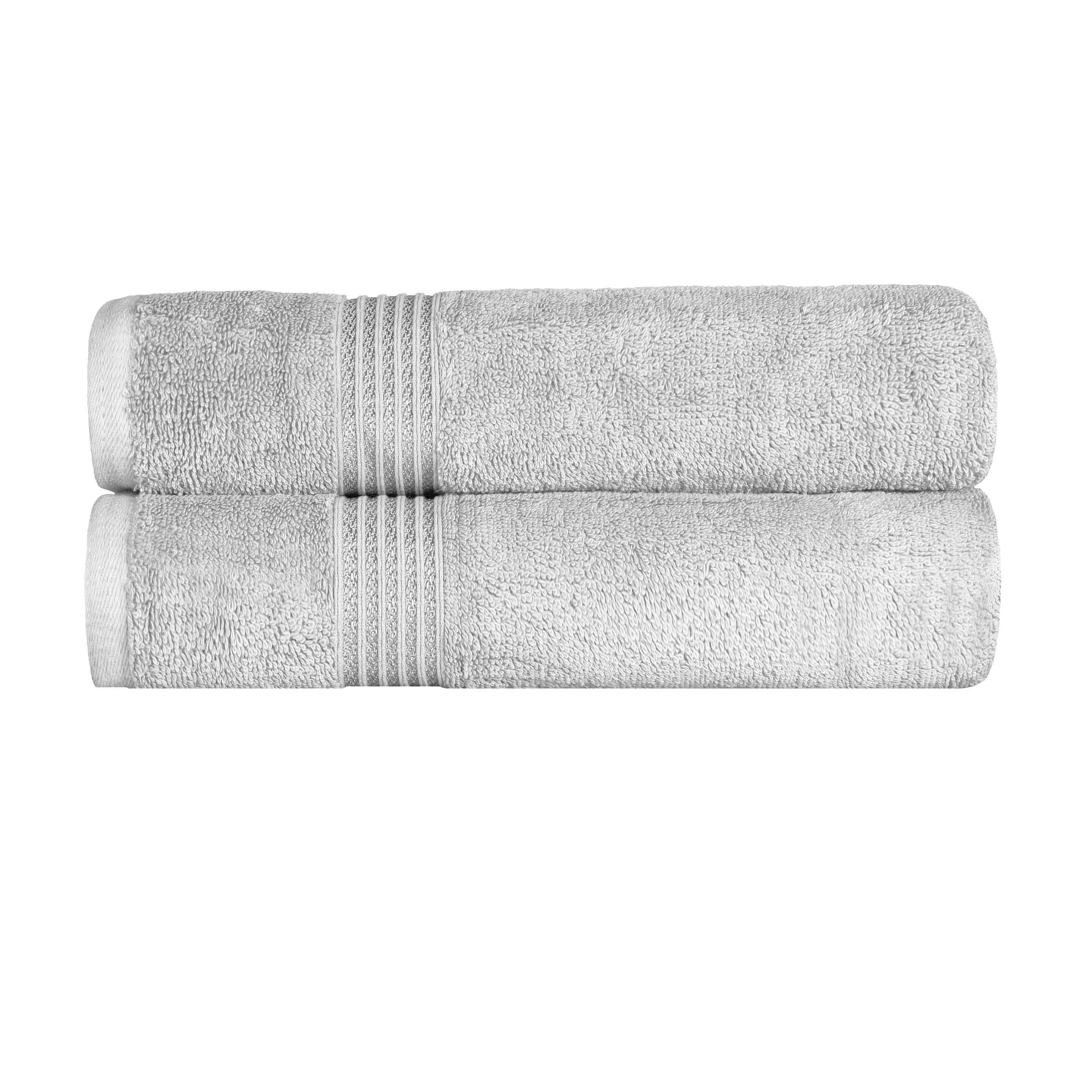 Premium Egyptian Cotton Bath Towels Set of 2 - Ultra Soft & Highly Absorbent - Luxury Bath & Spa, Beach, Gym Essentials for Home & Travel