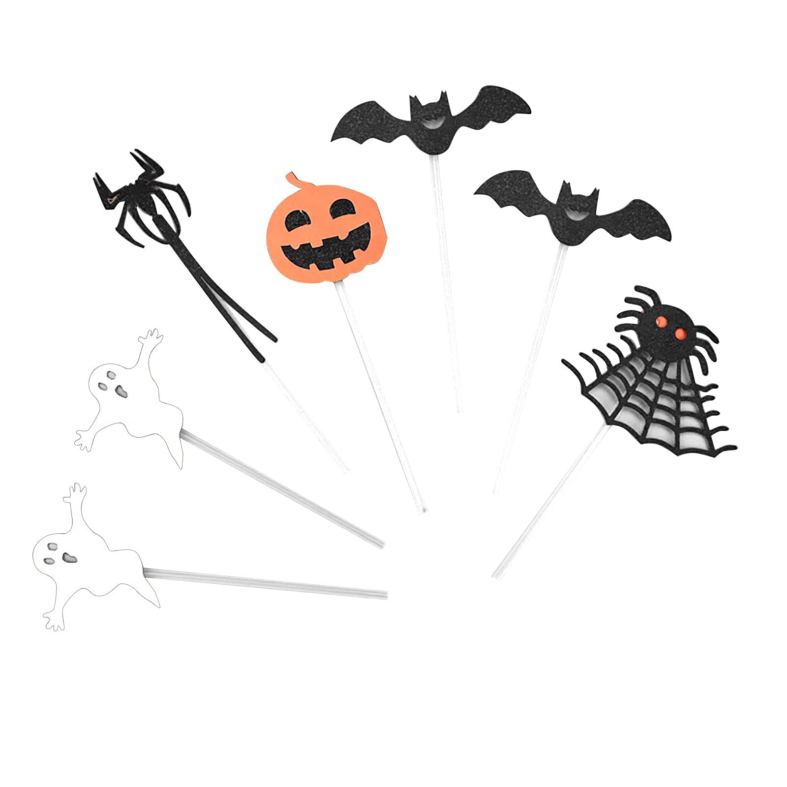 Halloween Cake Topper Set - Haunted House, Ghost & Pumpkin Cupcake Decorations for Wizard, Ghost & Spider Parties | Spooky Baking Supplies for Halloween Desserts & Themed Celebrations