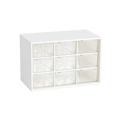 9 Grids Plastic Cosmetic Display Case - Jewelry & Makeup Organizer for Earrings, Beads, and Accessories | Perfect for Vanity, Bathroom, and Travel Storage