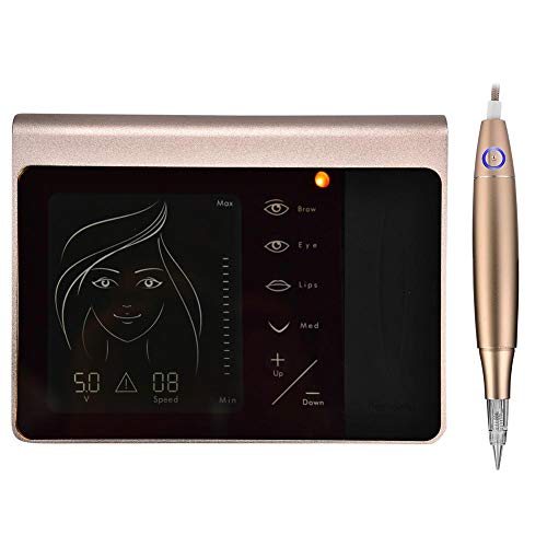 Professional Tattoo Machine Kit for Microblading & Permanent Makeup - Digital Eyebrow Lip Eyeliner Pen with Rotary Motor & Operation Panel | Perfect for Tattoo Artists, Beauty Salons & Home Use