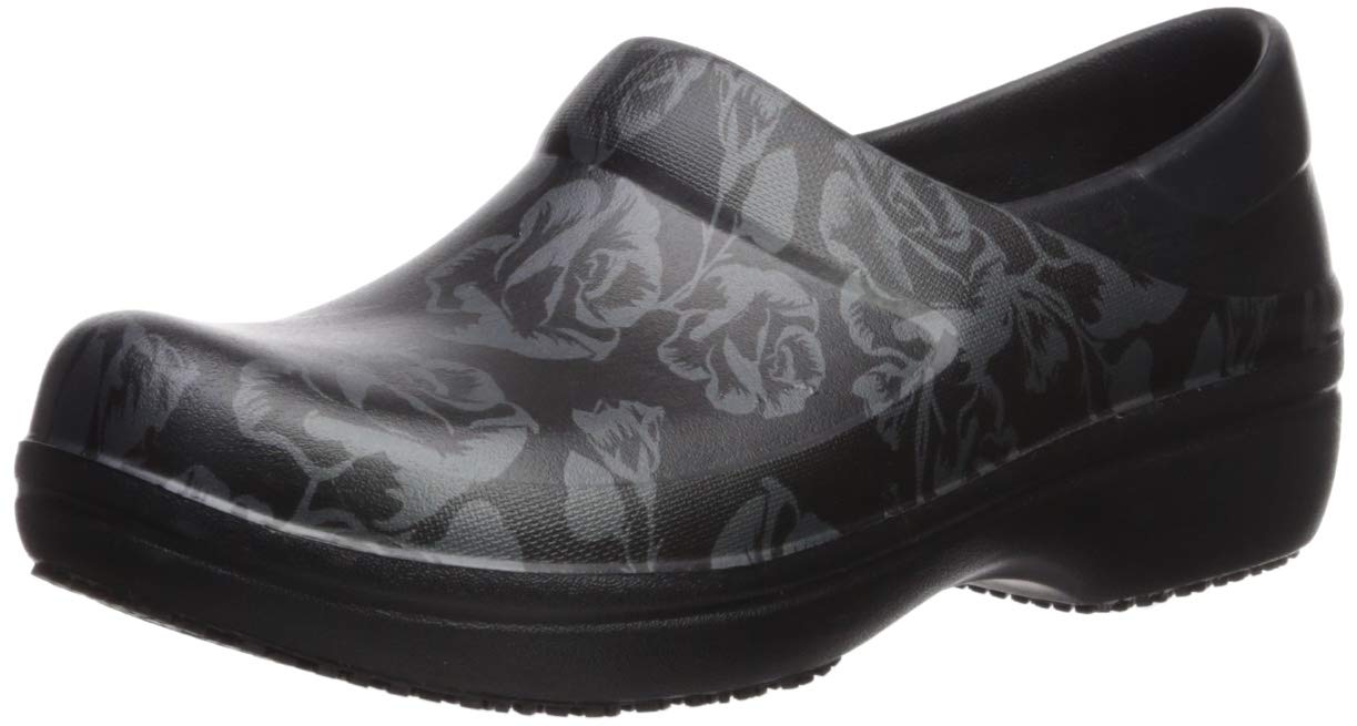 Crocs Women's Neria Pro II Slip Resistant Work Clogs - Comfortable Non-Slip Nursing Shoes for Healthcare Workers & Restaurant Staff