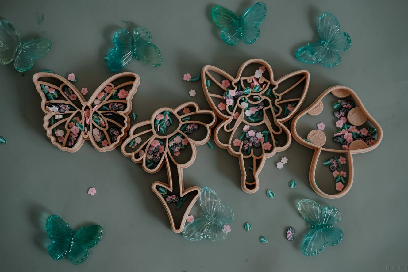 Eco-Friendly Fairy Fun Playdough Sensory Play Cutter Set for Kids - Creative Arts & Crafts, Early Learning, and Sensory Development Activities