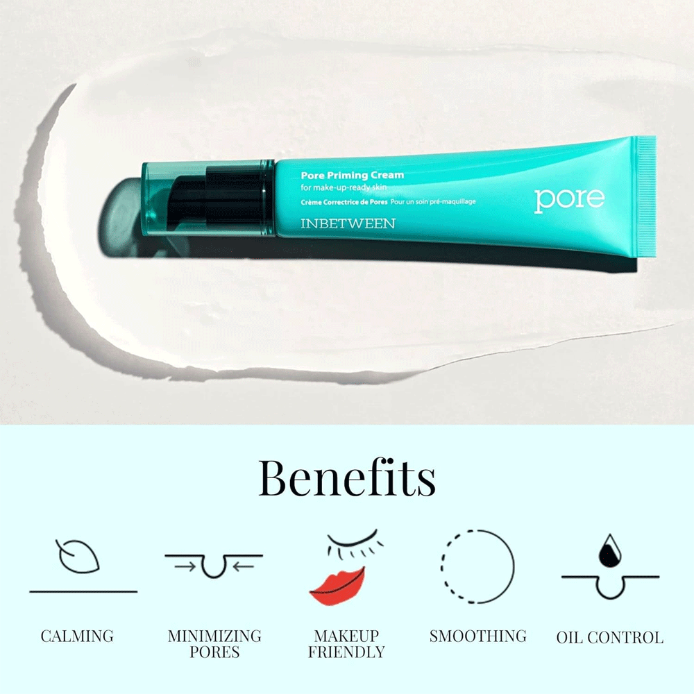 BLITHE InBetween Pore Priming Cream 30ml - Oil Control & Pore Minimizing Face Primer for Makeup Base - Perfect for Daily Wear & Special Occasions