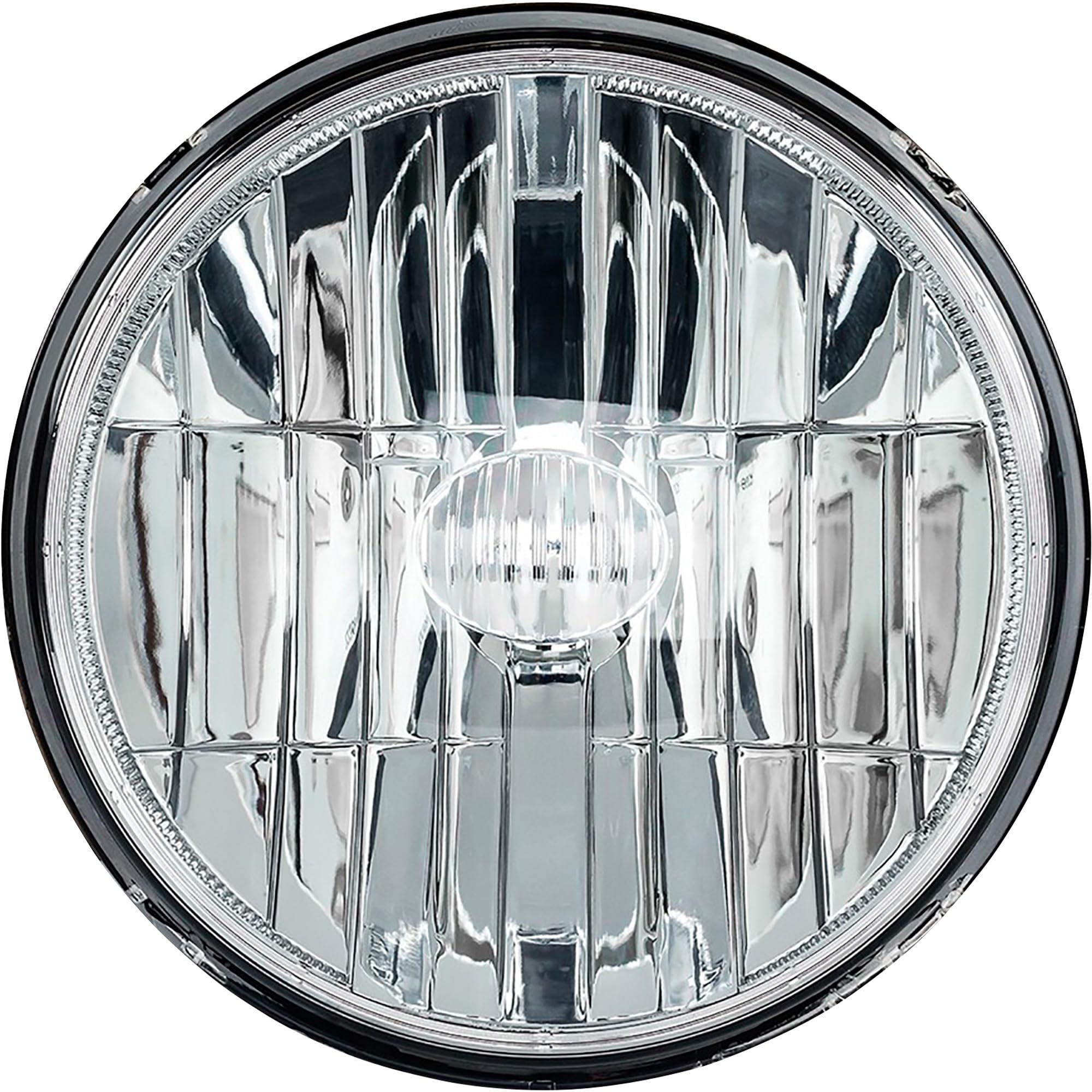Trux 7-Inch Round Standard LED Semi-Truck Headlight with Optical Reflector - High Performance Replacement for Heavy Duty Trucks, Perfect for Night Driving and Off-Road Use