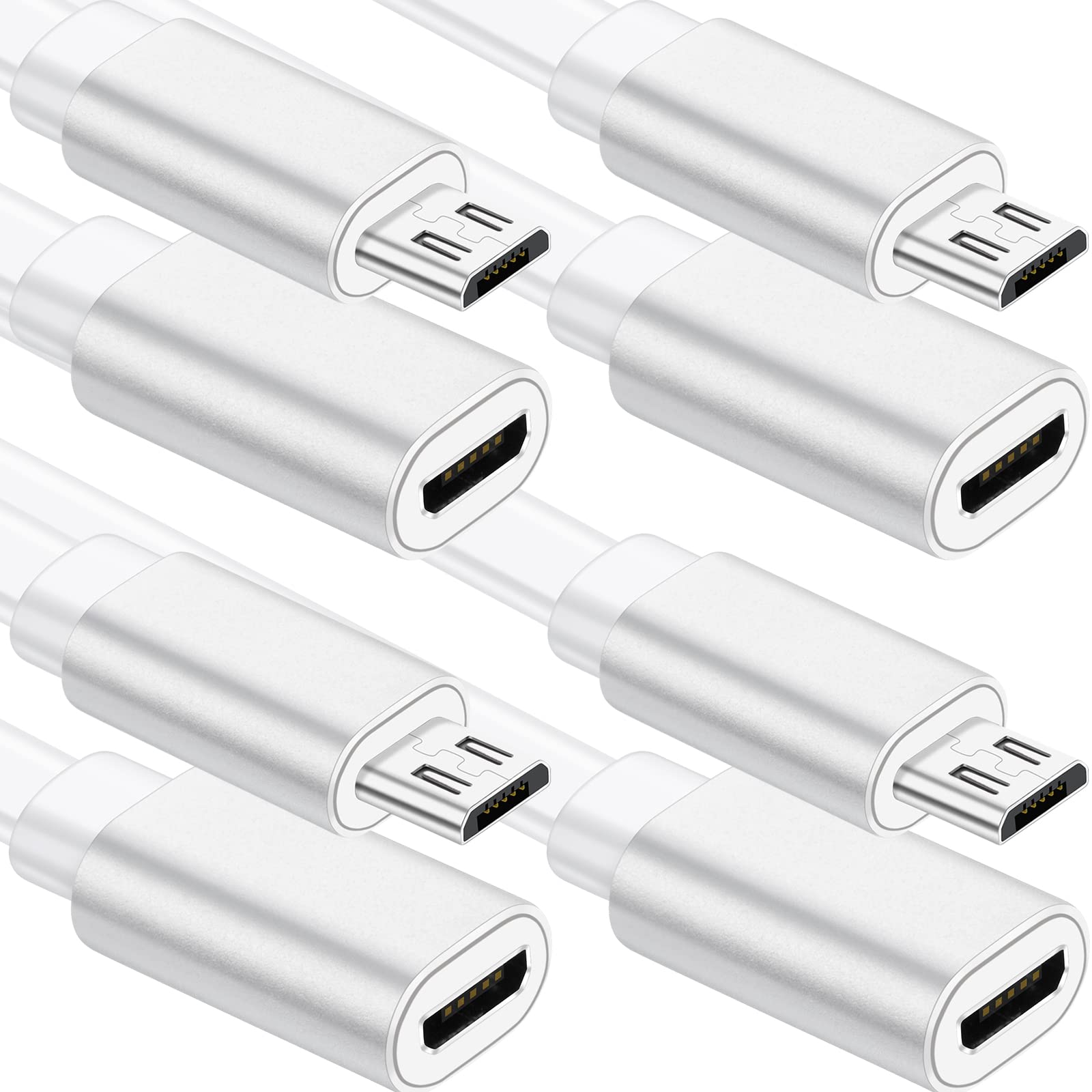 Sumind 4-Pack 10ft Micro USB Extension Cable - for Wireless Security Cameras & Charging