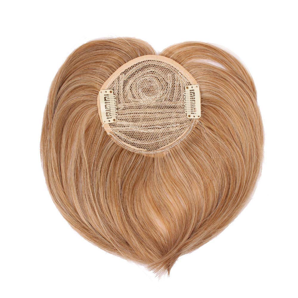 Women's Clip-In Straight Fake Bangs - High-Temperature Resistant Synthetic Hair Toupee Fringe (8 Inches, Color #4) | Perfect for Cosplay, Daily Styling & Hair Volume Enhancement