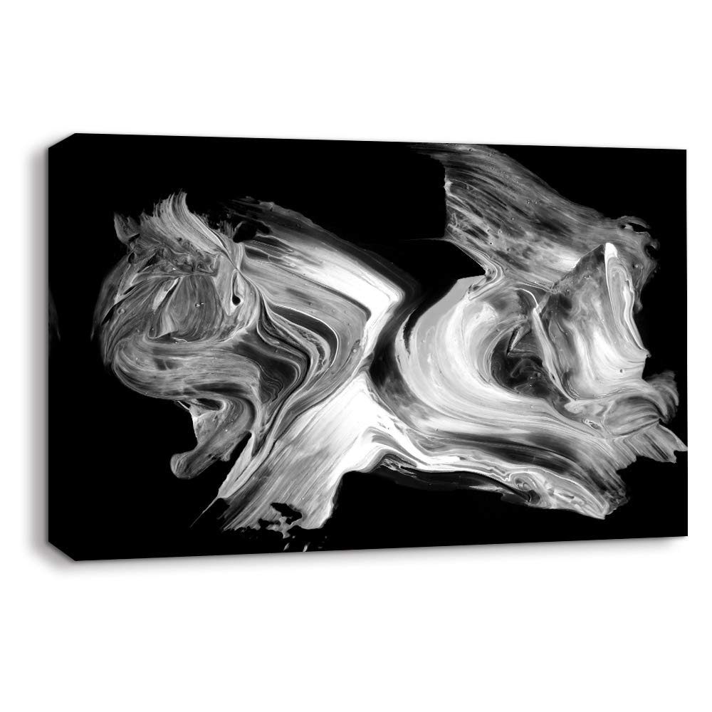Abstract Oil Texture Canvas Wall Art - Modern Home Decor for Bedroom & Living Room - Framed Painting Print 32x48 Inches - Perfect for Contemporary Spaces & Office Decor