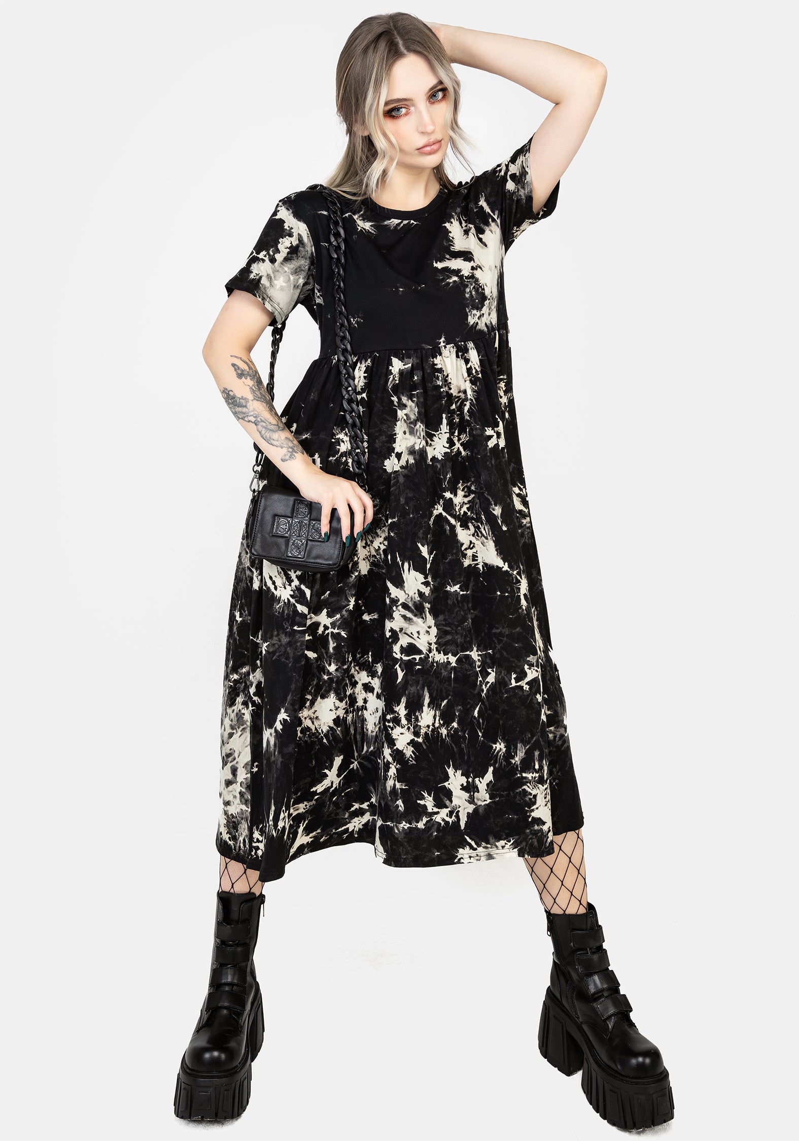 Trendy Moodswing Tie Dye Midi Dress for Women | Boho Chic Summer Outfit | Perfect for Beach Vacations, Music Festivals & Casual Outings