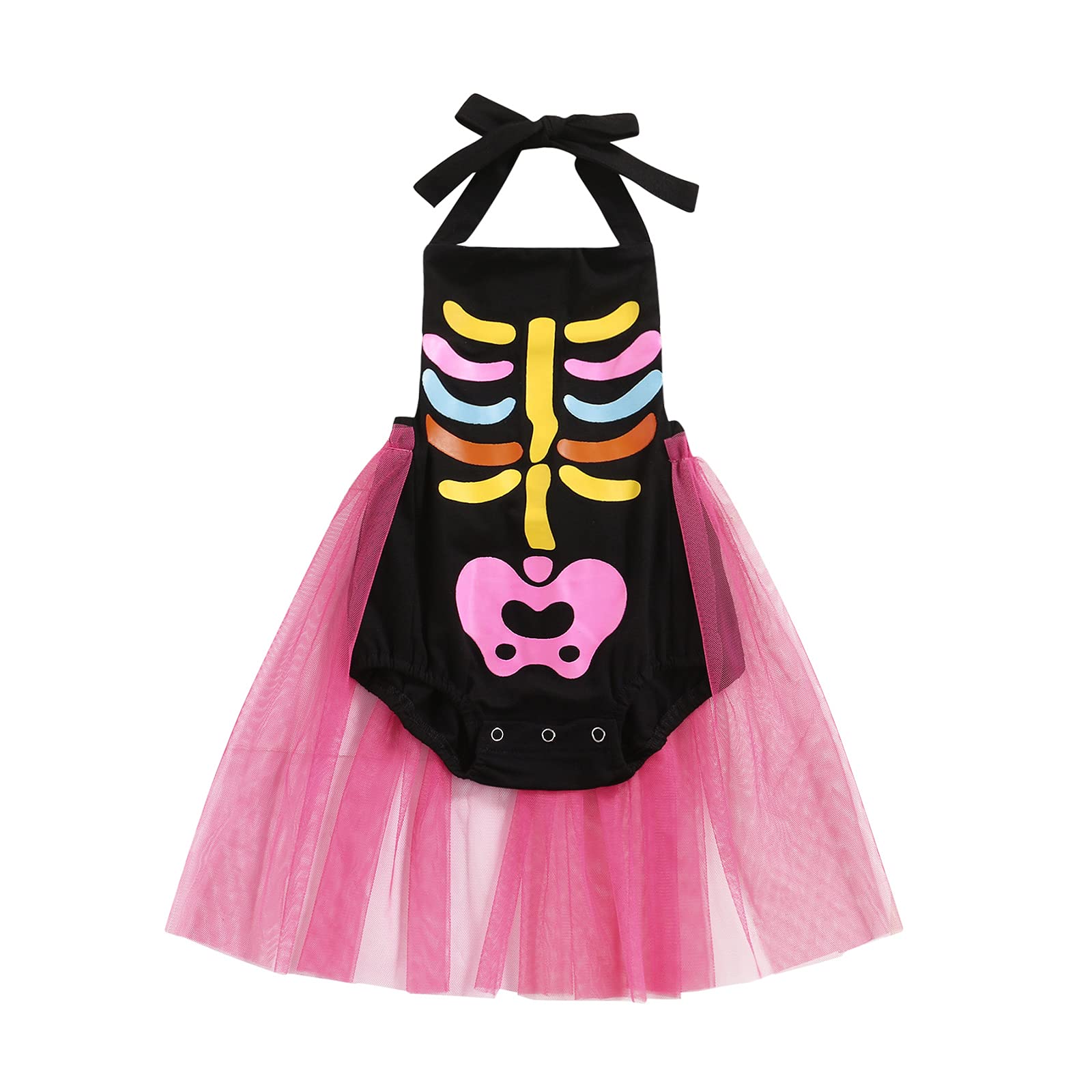 Baby Boy & Girl Halloween Bat Wing Costume - Pumpkin Skull Romper Jumpsuit with Hat | My First Halloween Outfit for Infants & Toddlers | Perfect for Halloween Parties, Trick or Treating & Photo Shoots