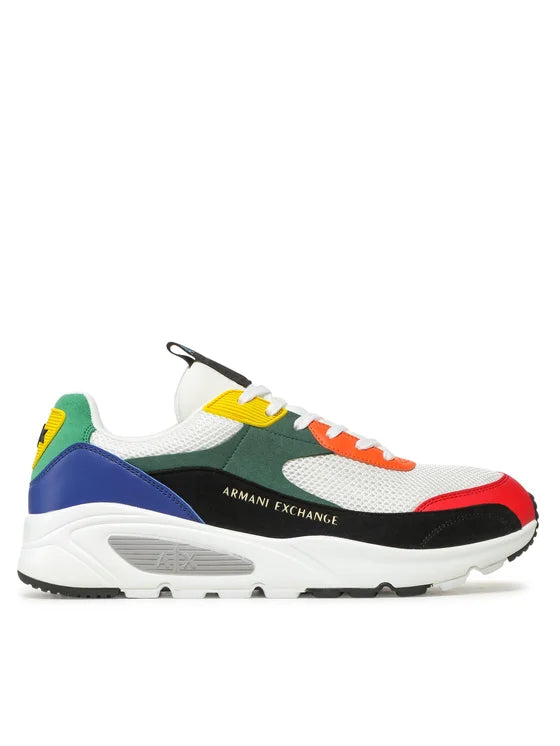 Armani Exchange Men's Multicolor Casual Sneakers - Lightweight Comfortable Walking Shoes for Gym, Running & Everyday Wear
