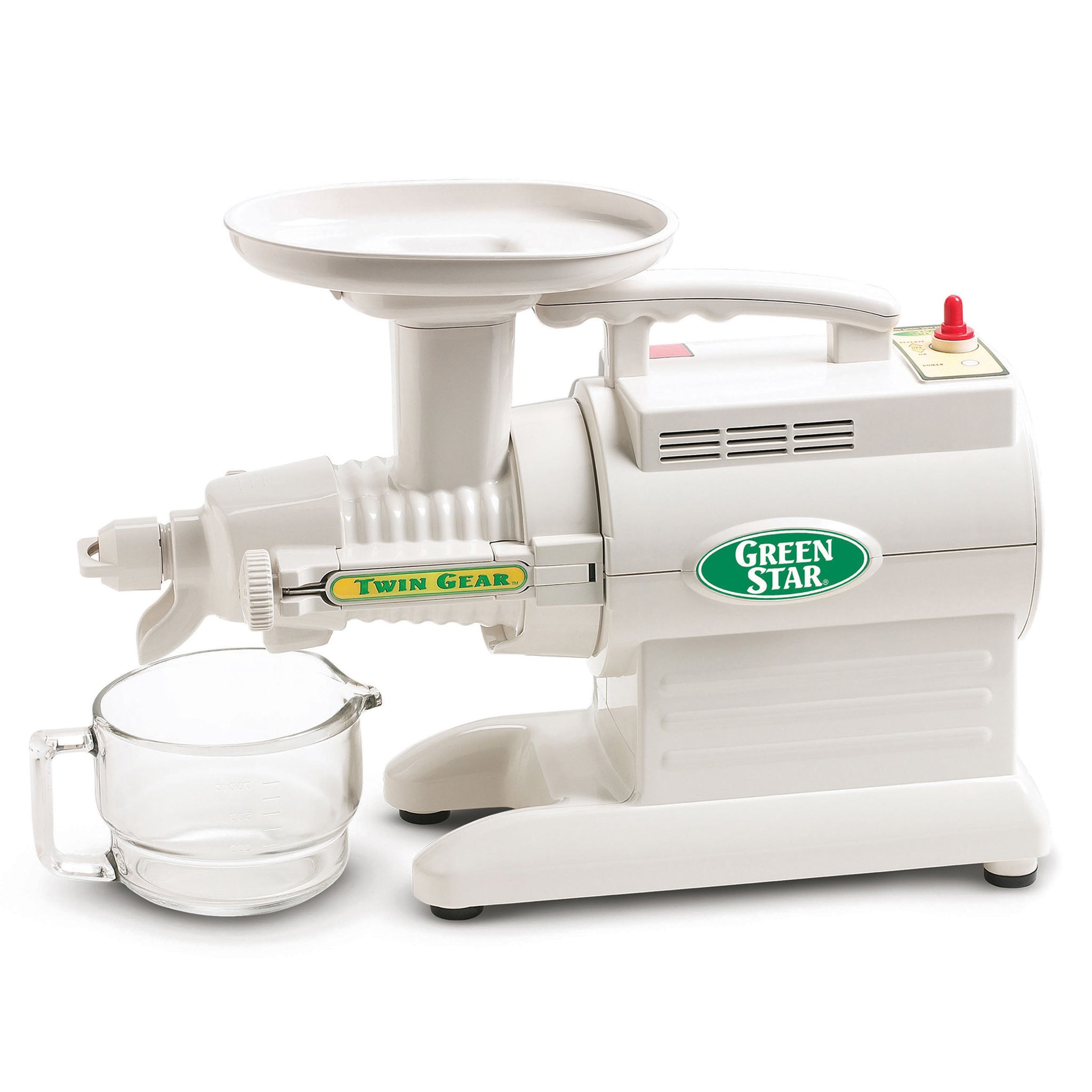 Greenstar® Original Basic Twin Gear Slow Masticating Juicer - Cold Press Juicer for Fruits & Vegetables - Perfect for Healthy Juicing, Detox & Raw Food Diets at Home