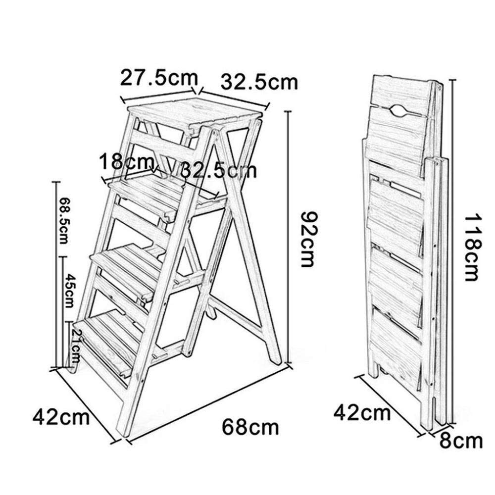FADUNI 4-Tier Foldable Step Stool for Home, Kitchen, Office - Multi-Functional Ladder Stool for Library, Flower Stand, Shoe Bench - Indoor Climbing Stool for Kids & Adults